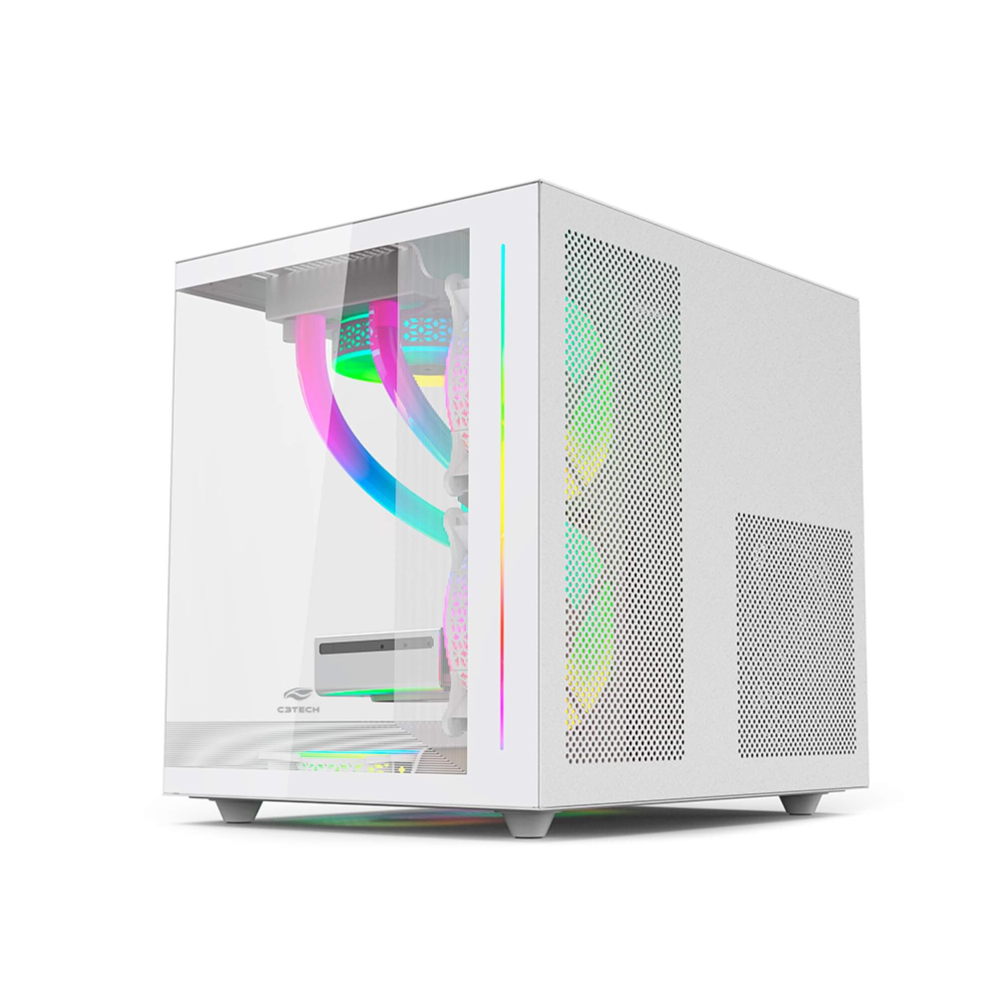 Gabinete Aquarius MT-G810WH Sem Fonte C3 Tech Gaming - 301030580400