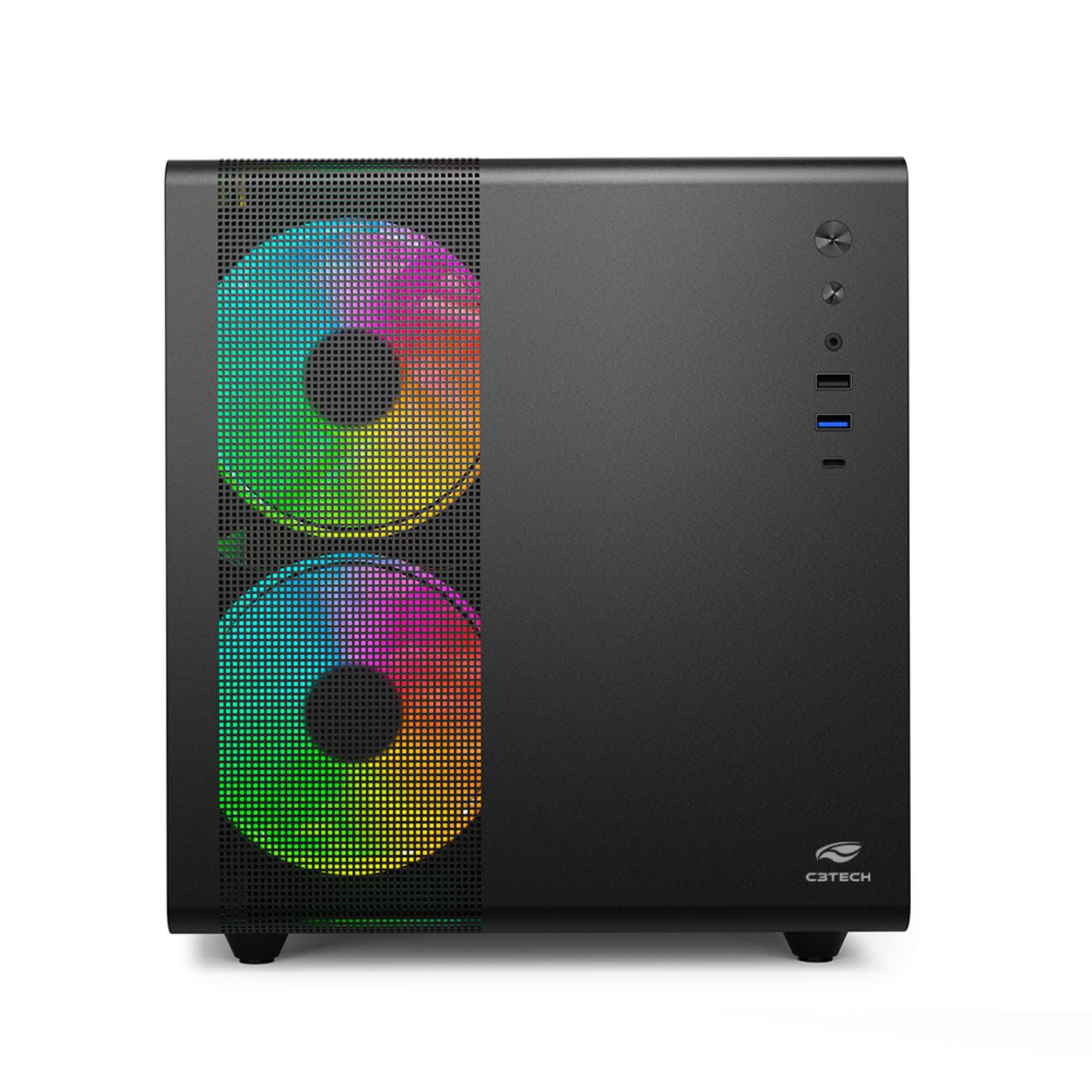 Gabinete Aquarius MT-G710BK Sem Fonte C3 Tech Gaming - 301030570100