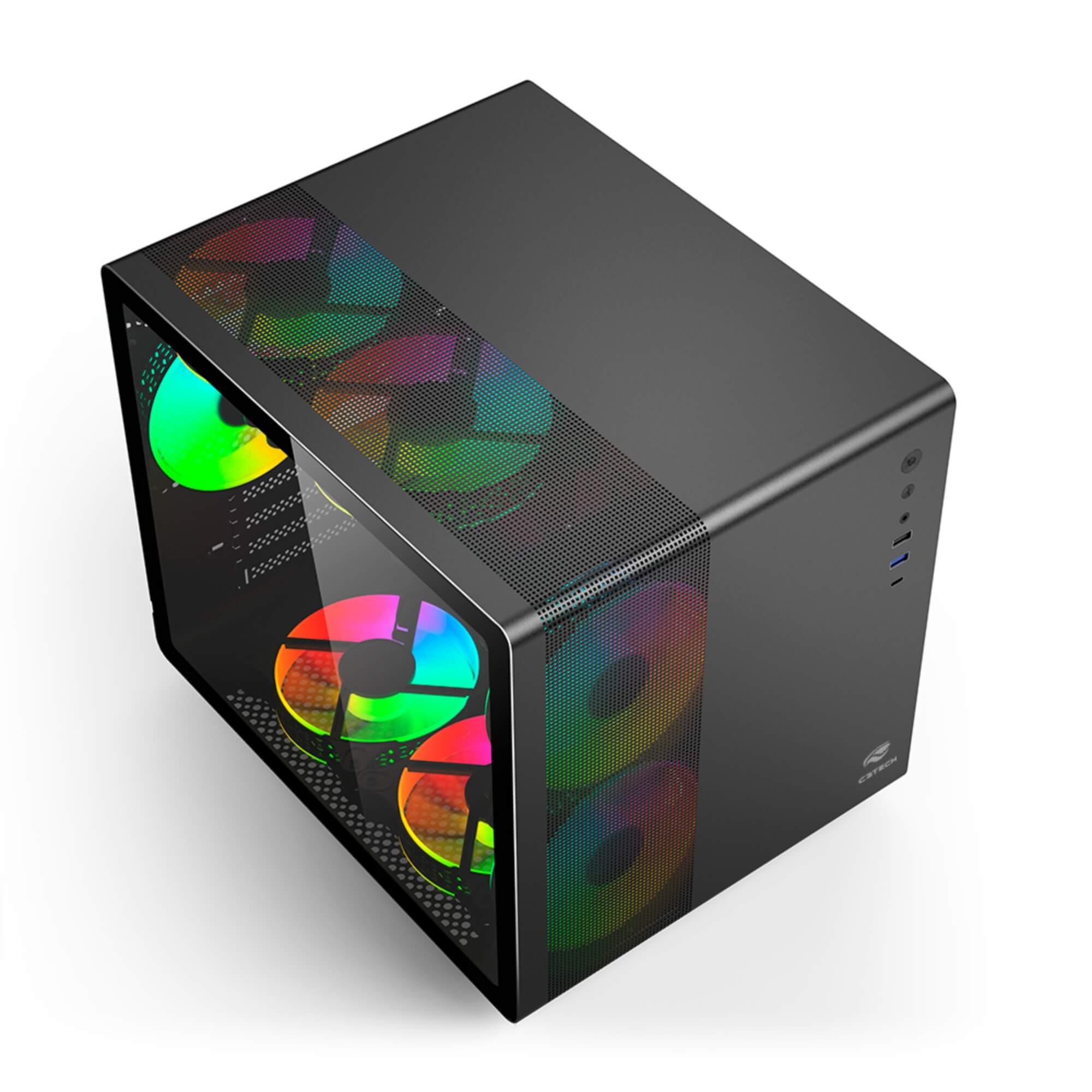 Gabinete Aquarius MT-G710BK Sem Fonte C3 Tech Gaming - 301030570100