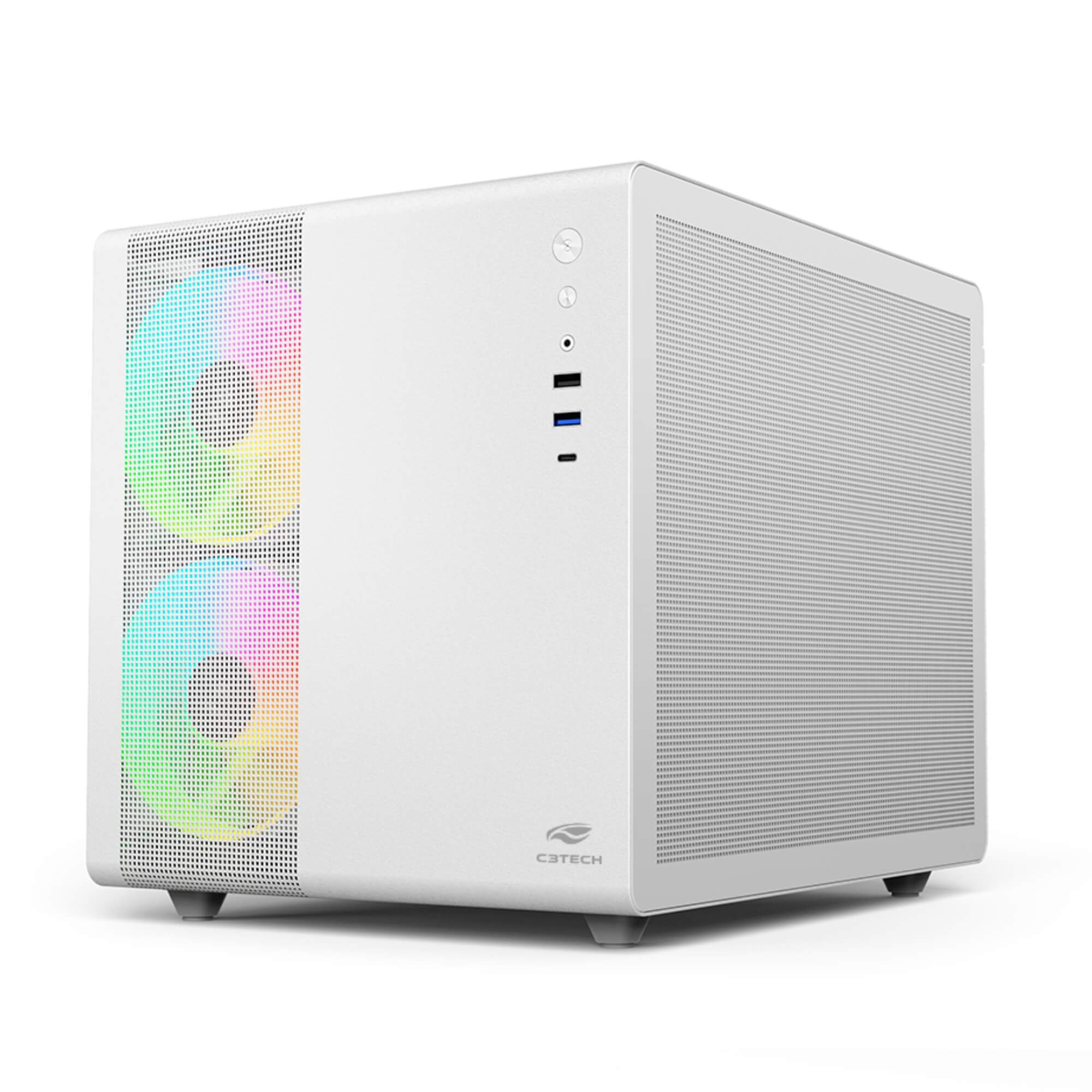Gabinete Aquarius MT-G710WH Sem Fonte C3 Tech Gaming - 301030570400