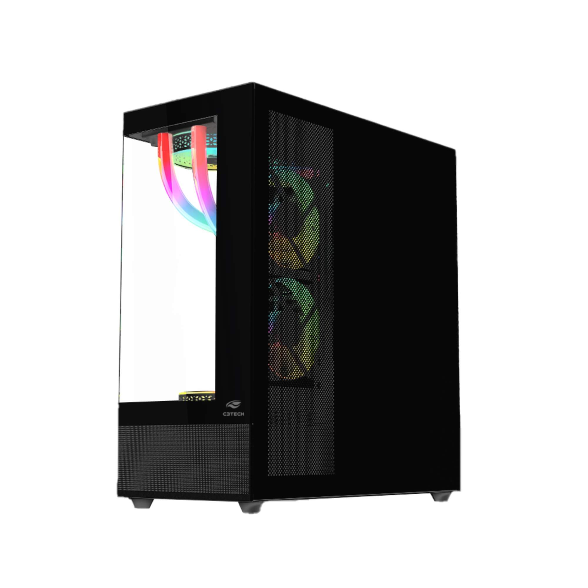 Gabinete Aquarius MT-G850BK Sem Fonte C3 Tech Gaming - 401030620100