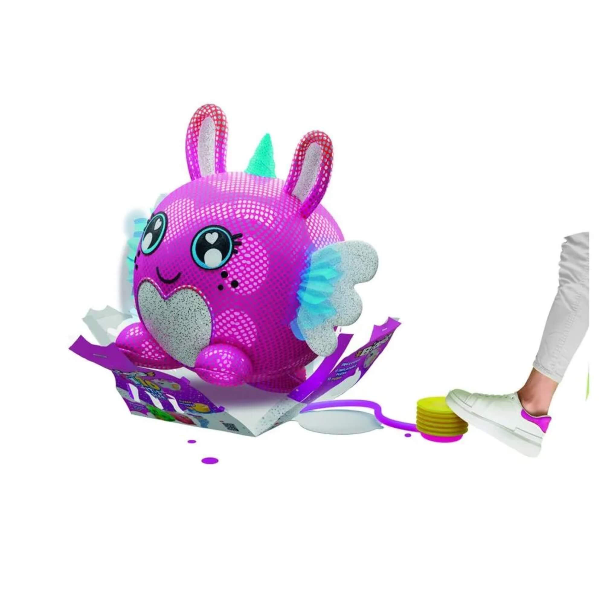 VAR Brinquedo Infantil 1x Pelúcia Biggies Inflável C/ Bomba de Ar  - Multilaser Modelo:Coelho