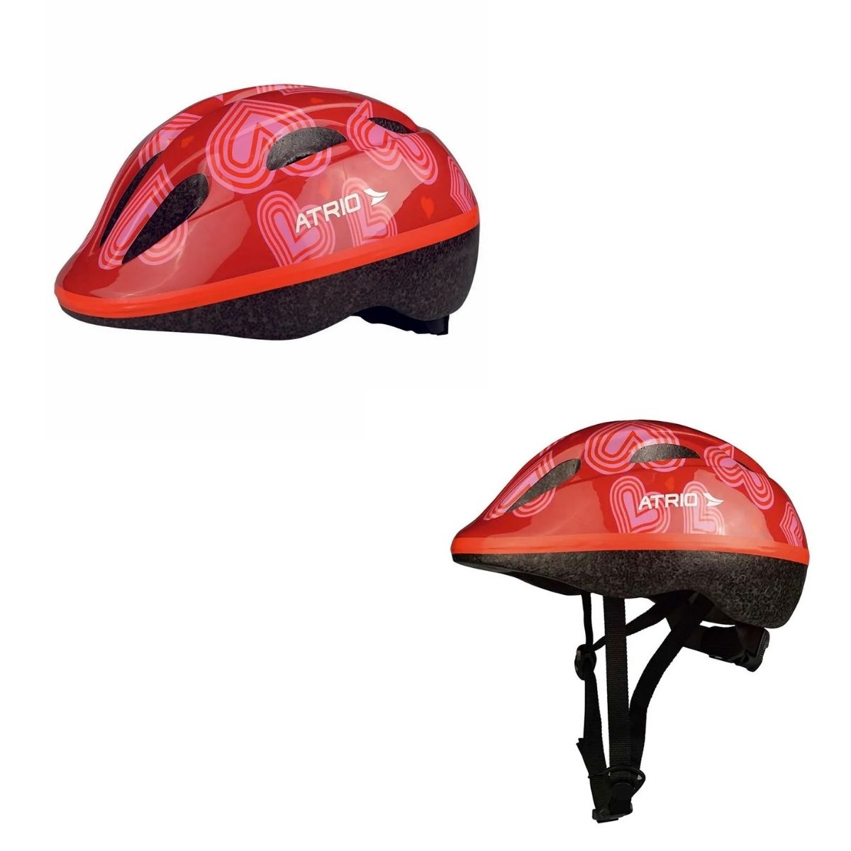 VAR Capacete 1 Unidade Ciclismo Infantil Azul e Vermelho P/PP - Atrio Cor:Vermelho Coração;Tamanho:P