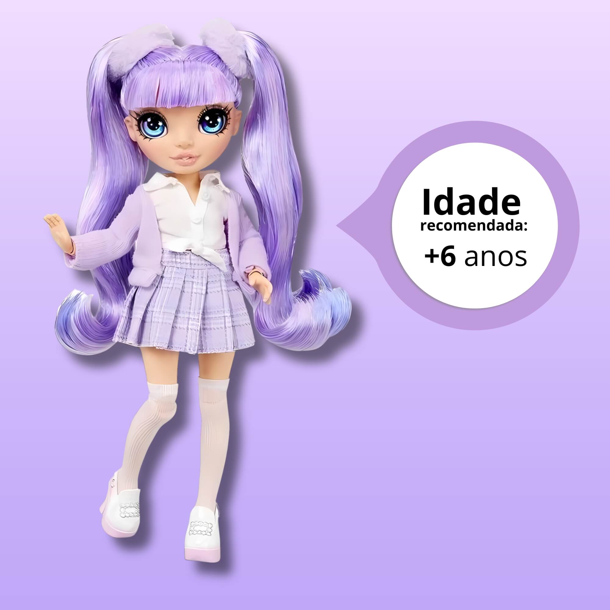 Boneca Rainbow High Junior Violet Willow MGA - 4222580027