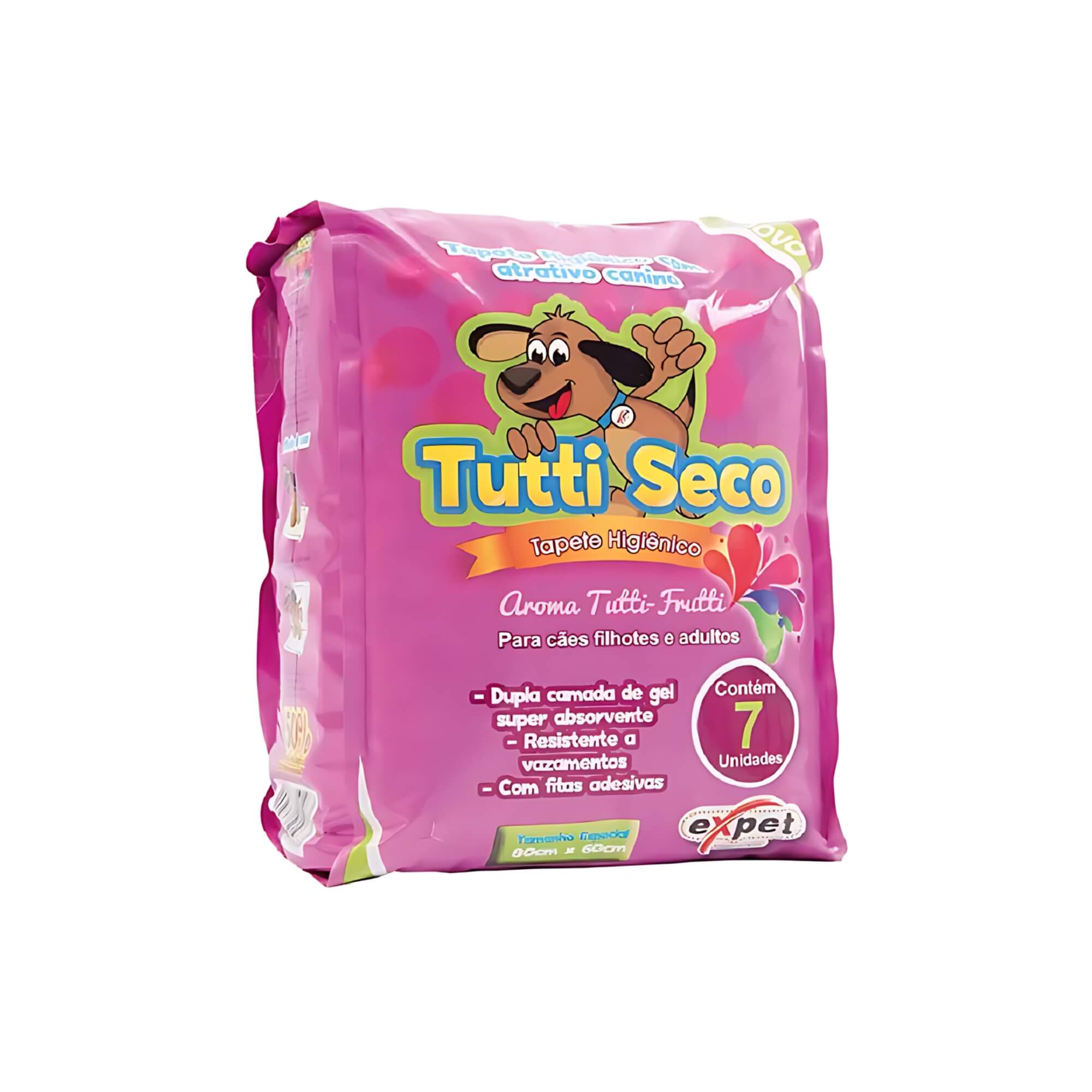 Tapete Higiênico Tutti Seco 7 unidades 80x60cm Blue Multilaser Mimo - 0204
