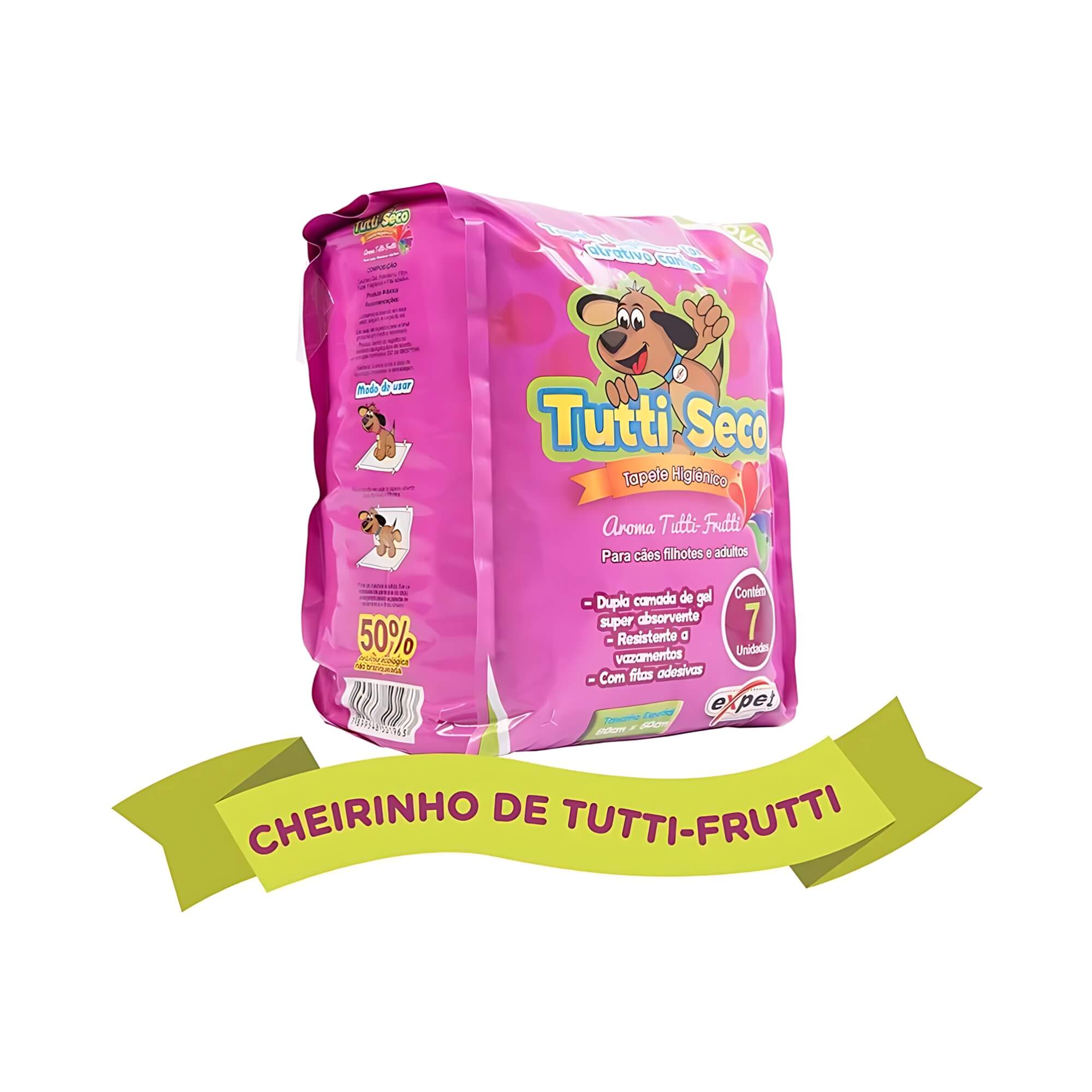 Tapete Higiênico Tutti Seco 7 unidades 80x60cm Blue Multilaser Mimo - 0204