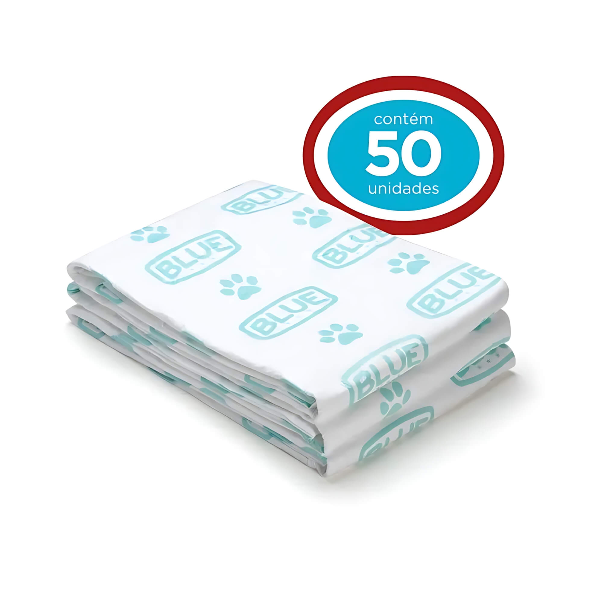 Tapete Higiênico Tico Pads 50 unidades 55x60cm Blue Multilaser Mimo - 0303
