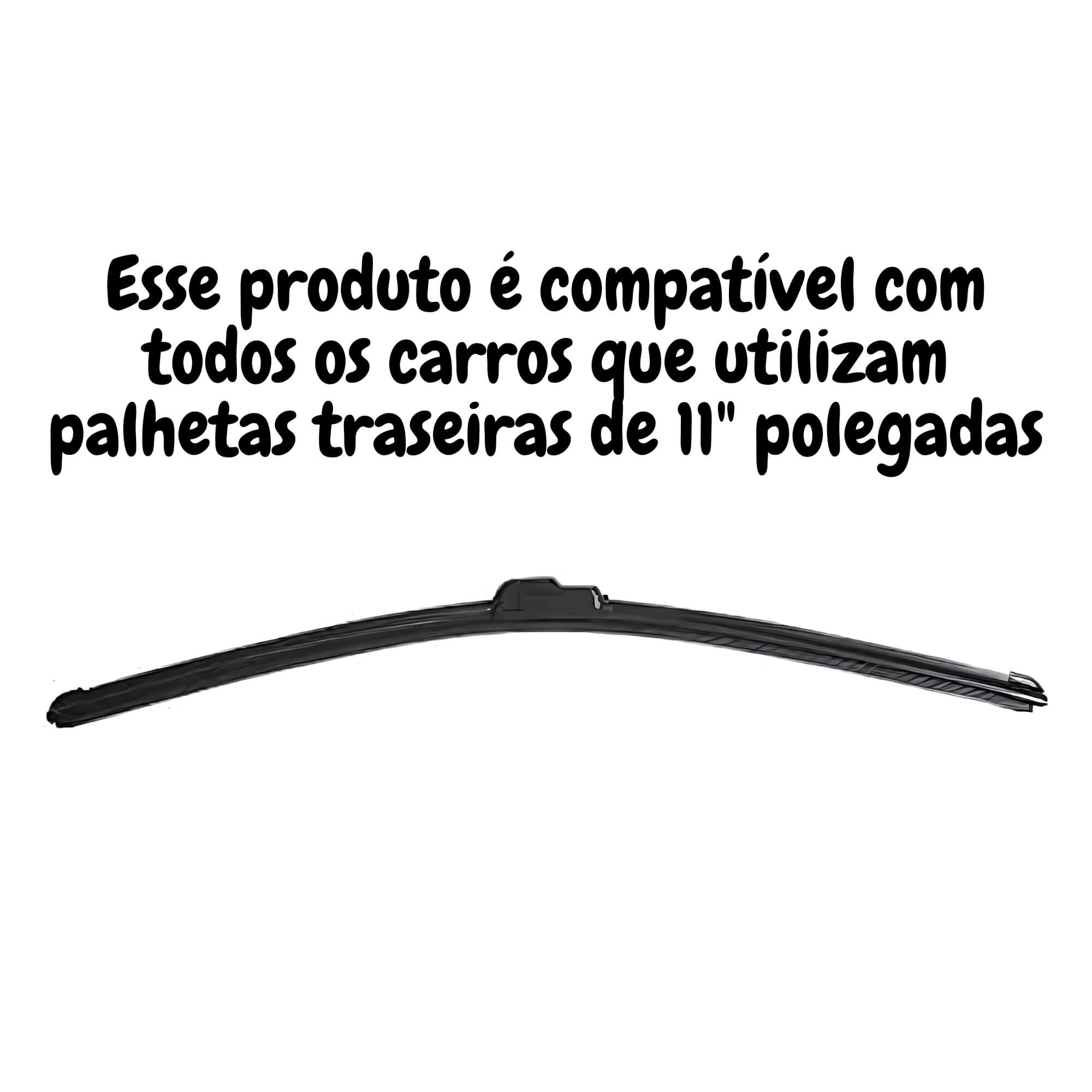 Palheta Limpadora de Silicone Universal 11" Polegadas Para Traseira do Veículo Tiger Auto - 0503011