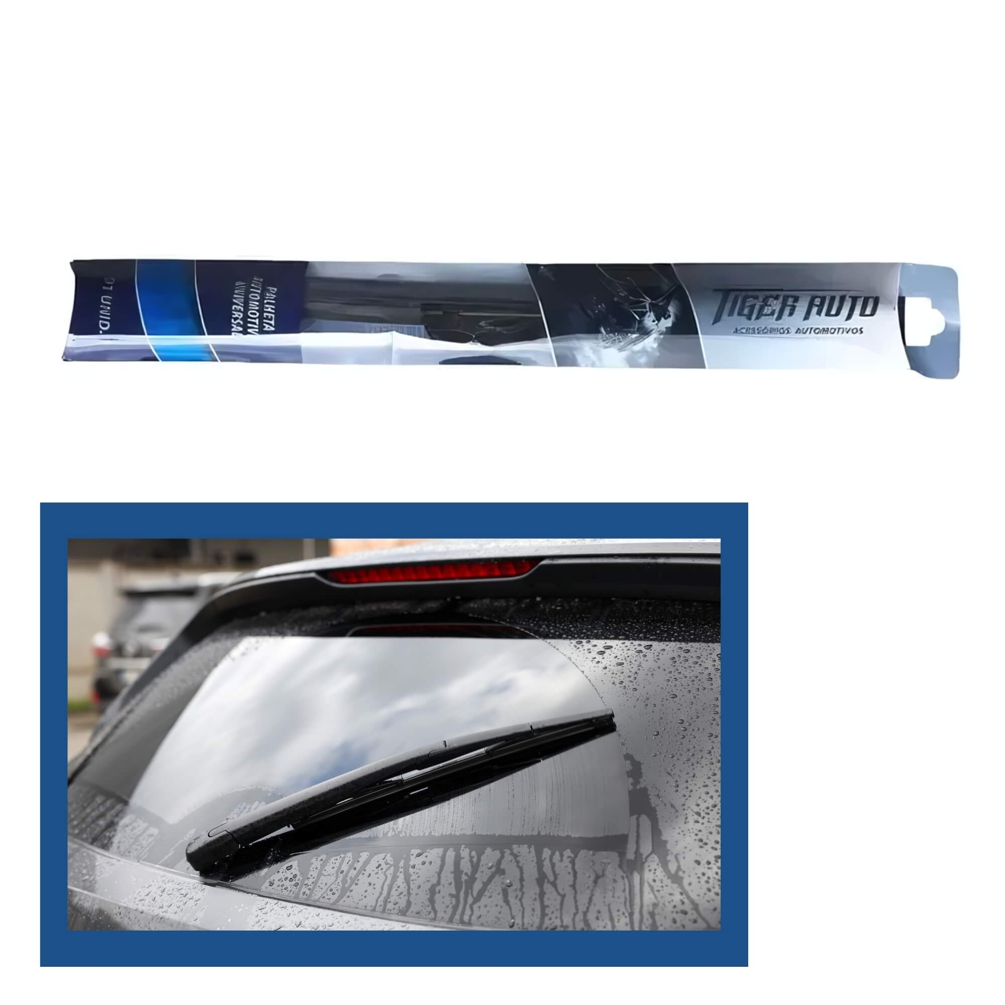 Palheta Limpadora de Silicone Universal 13" Polegadas Para Traseira do Veículo Tiger Auto - 0503013