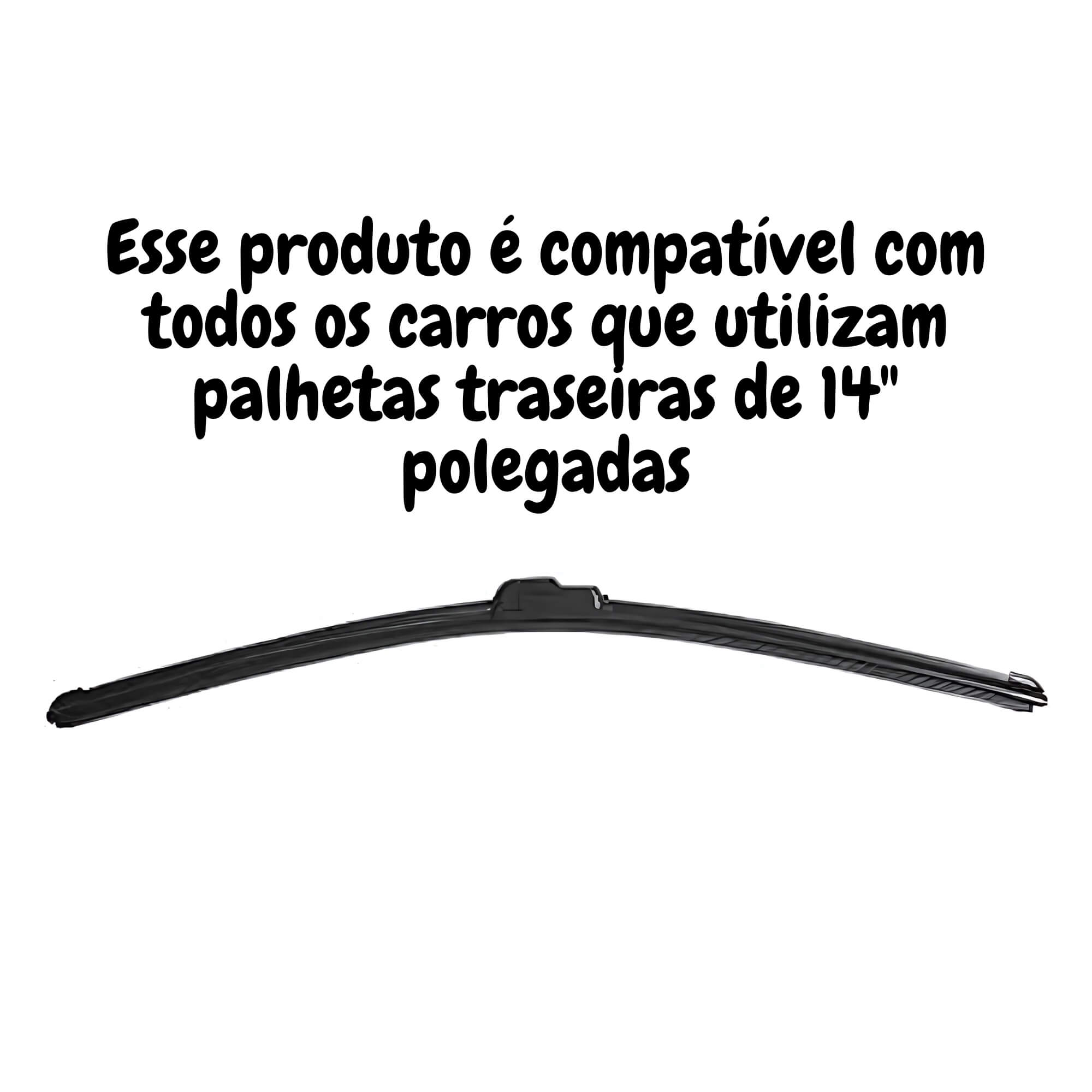 Palheta Limpadora de Silicone Universal 14" Polegadas Para Traseira do Veículo Tiger Auto - 0503014