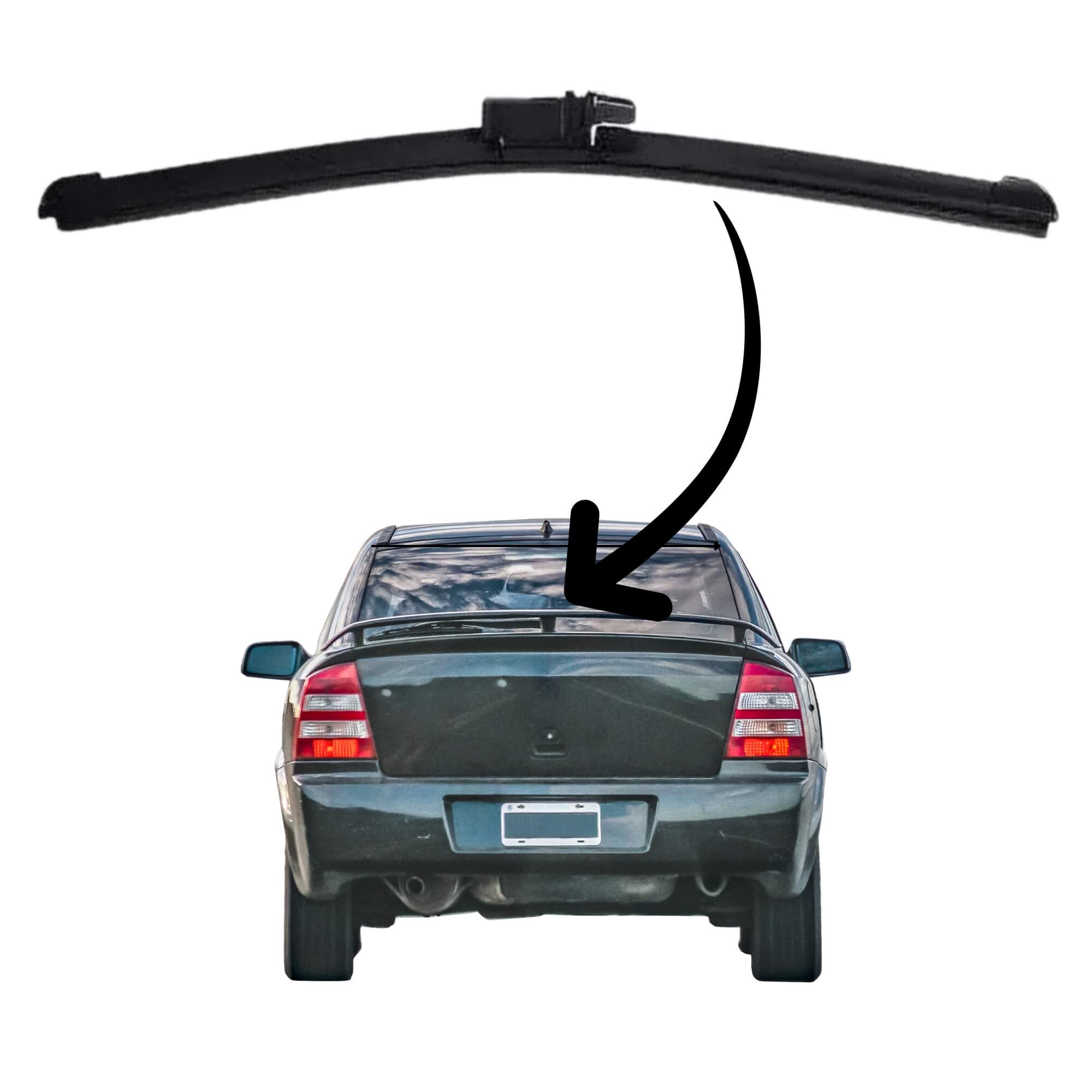 Palheta Limpadora de Silicone Universal 14" Polegadas Para Traseira do Veículo Tiger Auto - 0503014