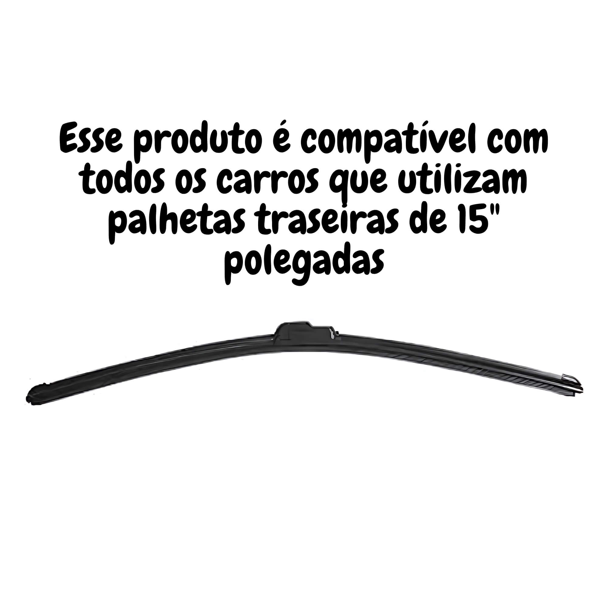 Palheta Limpadora de Silicone Universal 15" Polegadas Para Traseira do Veículo Tiger Auto - 0503015