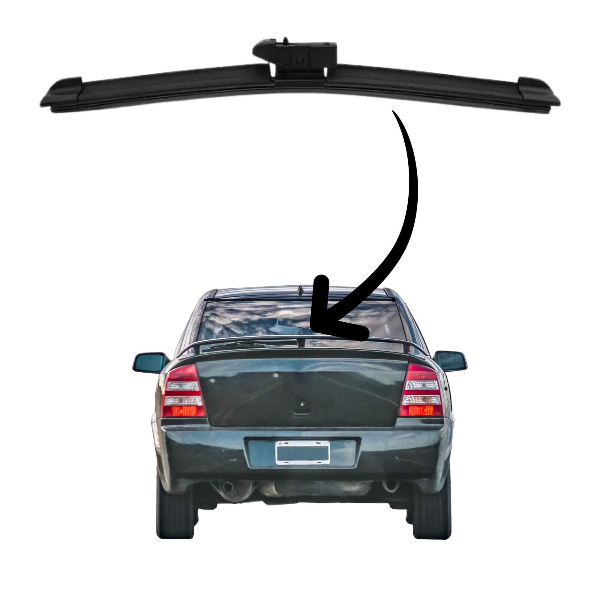 Palheta Limpadora de Silicone Universal 16" Polegadas Para Traseira do Veículo Tiger Auto - 0503016