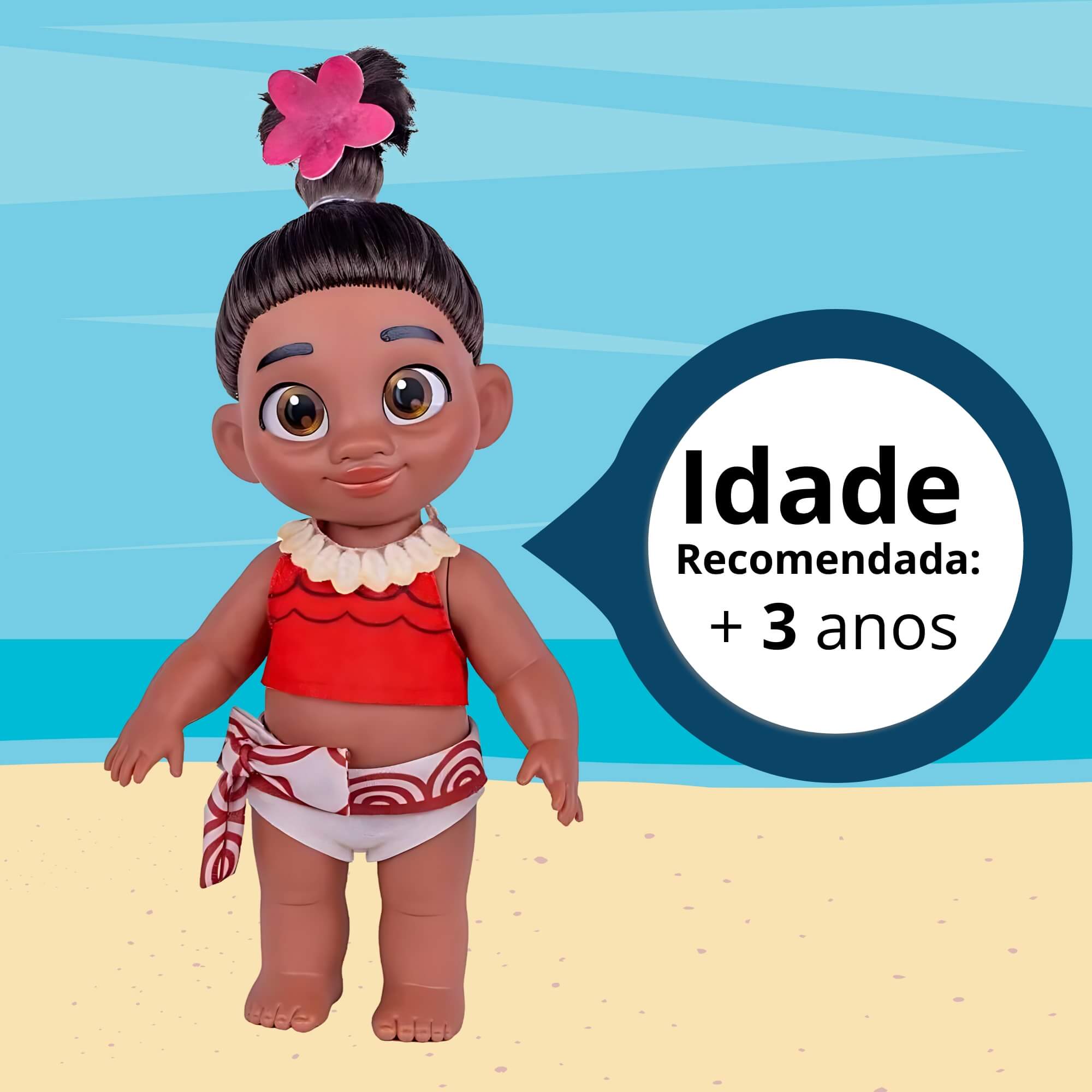 Boneca Infantil Moana Baby Pequena Cotiplas - 2790
