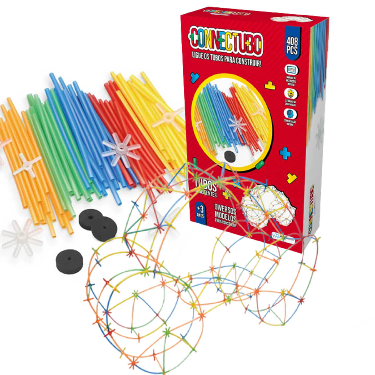 Brinquedo Connectubo 238 Peças Multikids - BR1397