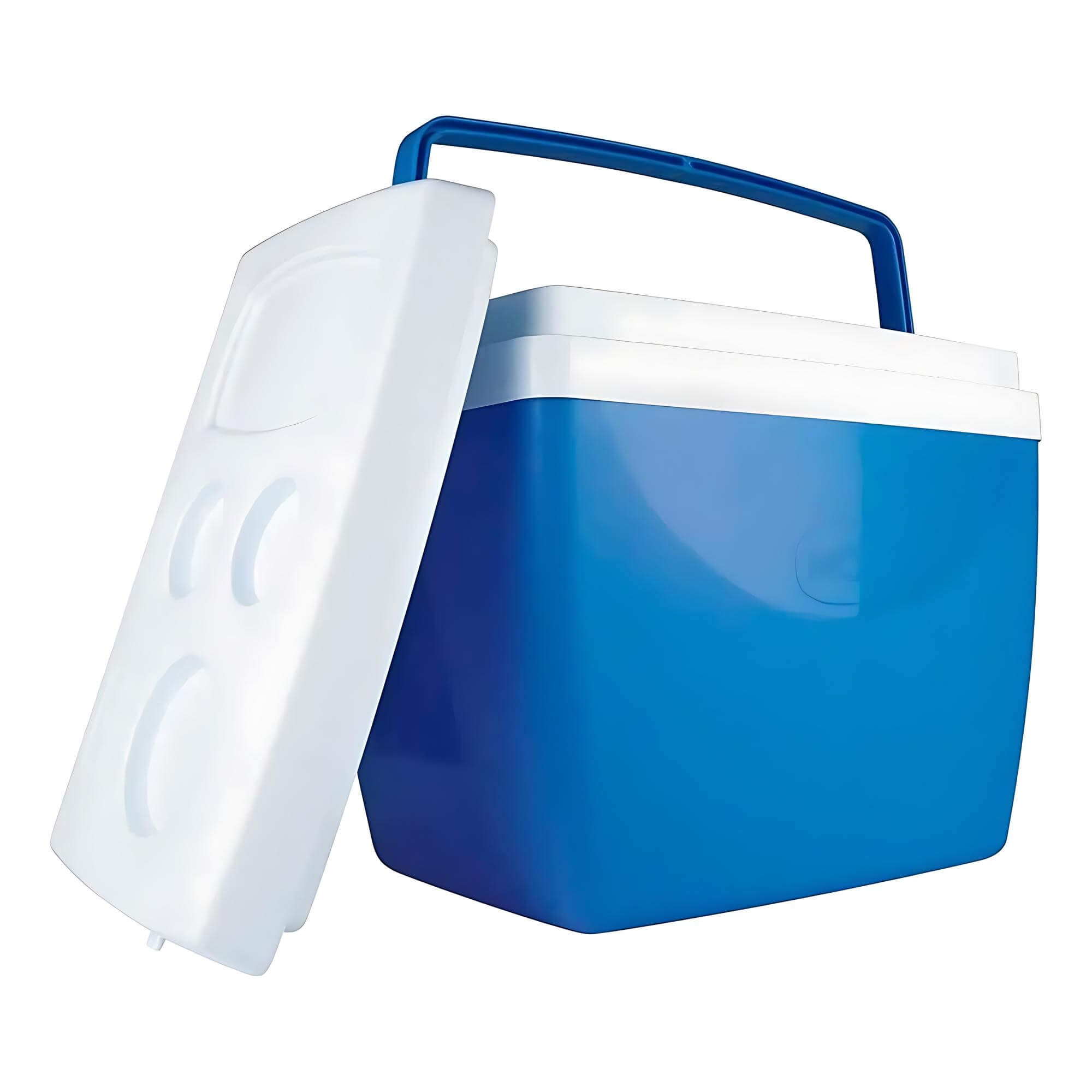 Caixa Térmica 1x Cooler C/ Tampa Porta Copos 34 Litros - MOR Cor:Azul