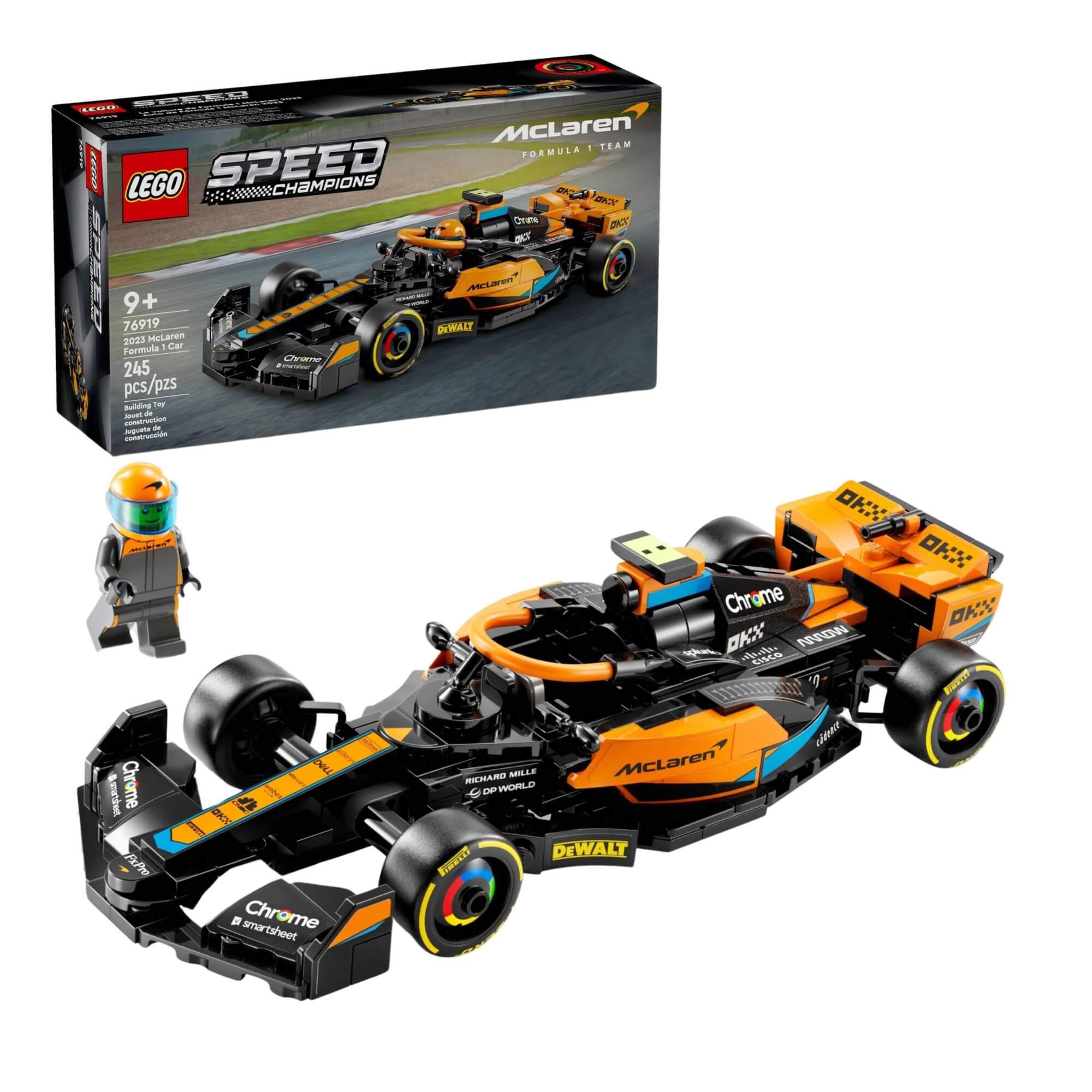 LEGO Speed Champions Carro de Corrida de Fórmula 1 da McLaren 2023 245 peças - 4111176919