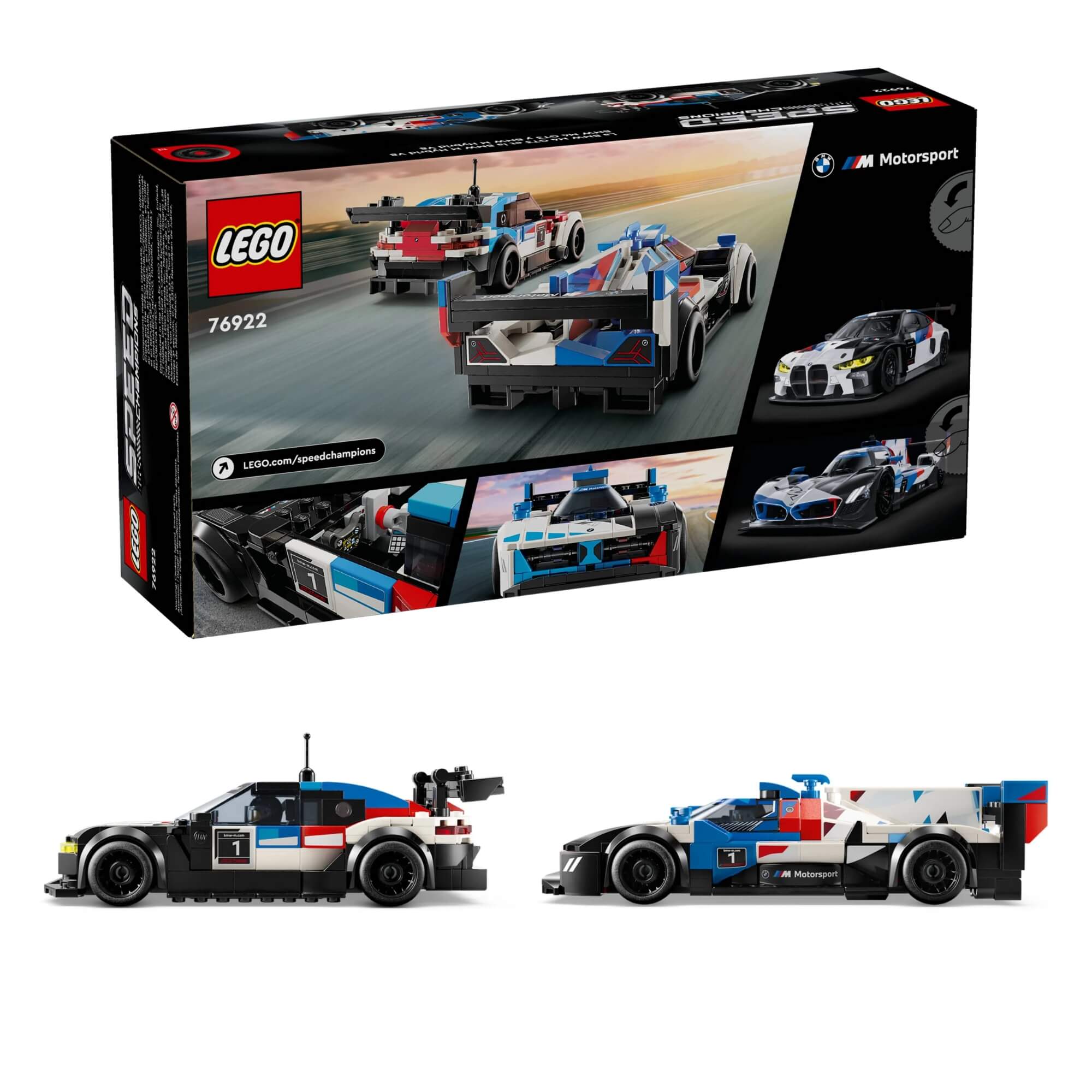 LEGO Speed Champions Carros de Corrida BMW M4 GT3 e BMW M Híbrido V8 676 Peças - 4111176922