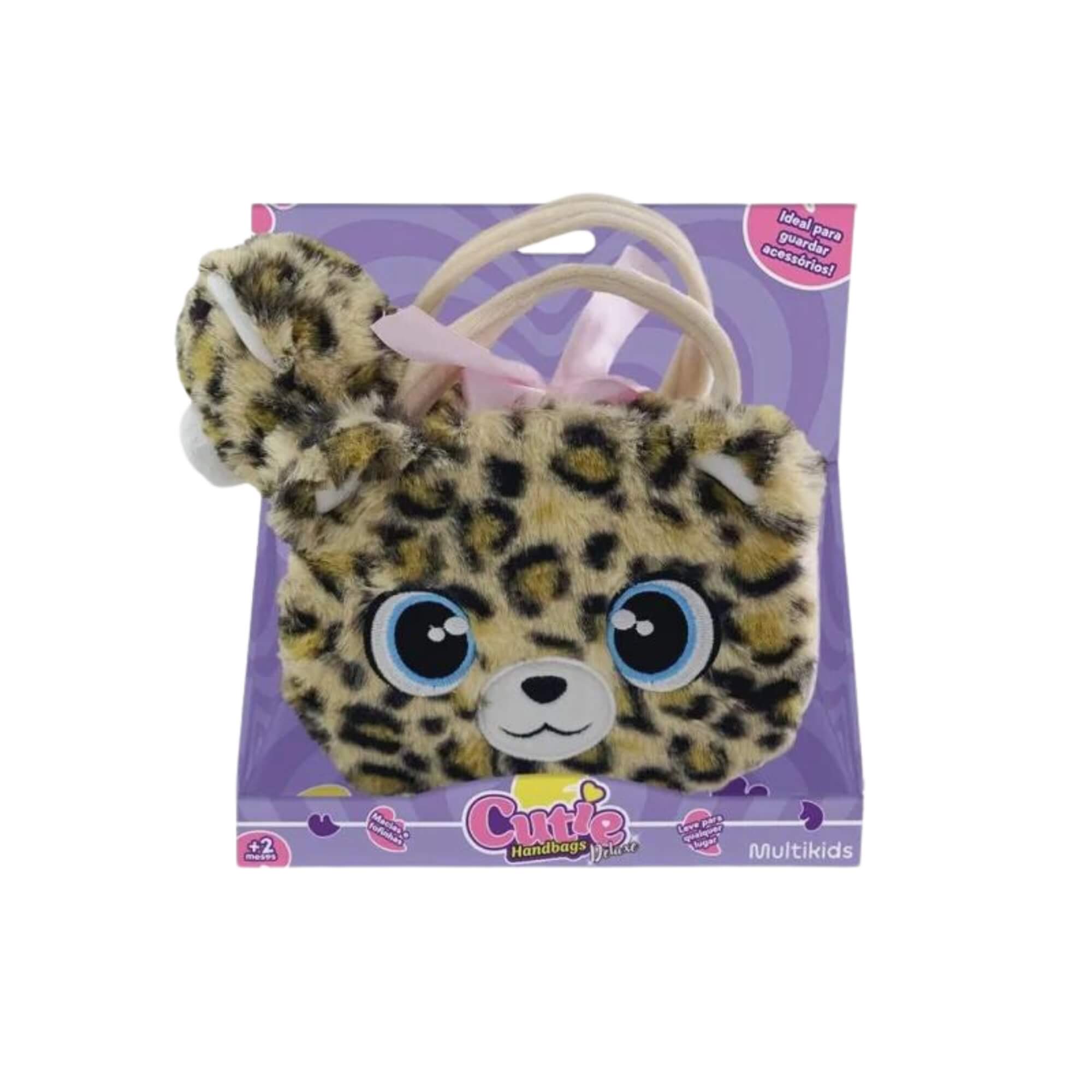 Bolsinha de Pelúcia Leopardo Deluxe Multikids - BR2224