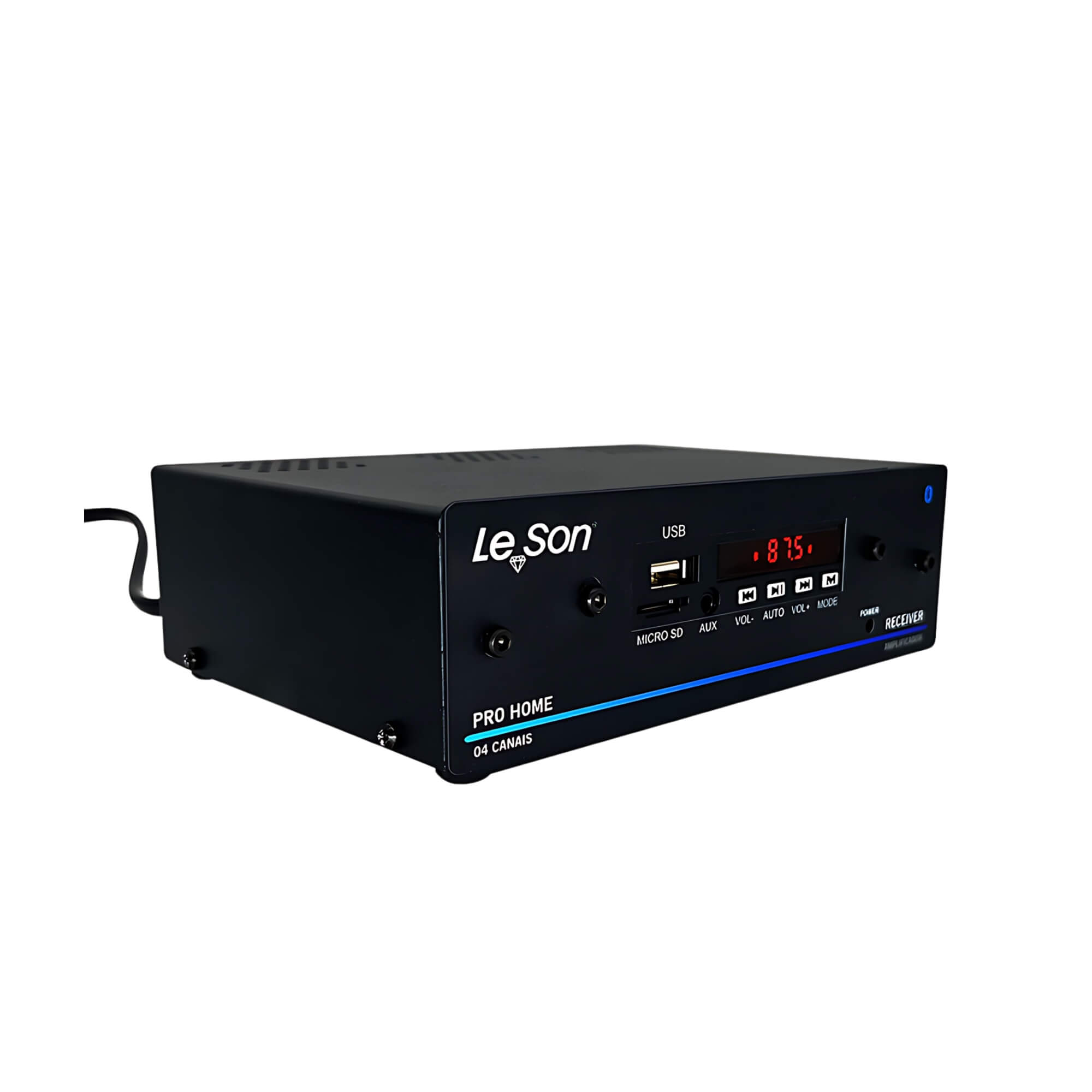 Amplificador Receiver Som Ambiente Bluetooth 120w USB Aux 4ch Leson - 2AMP000PH