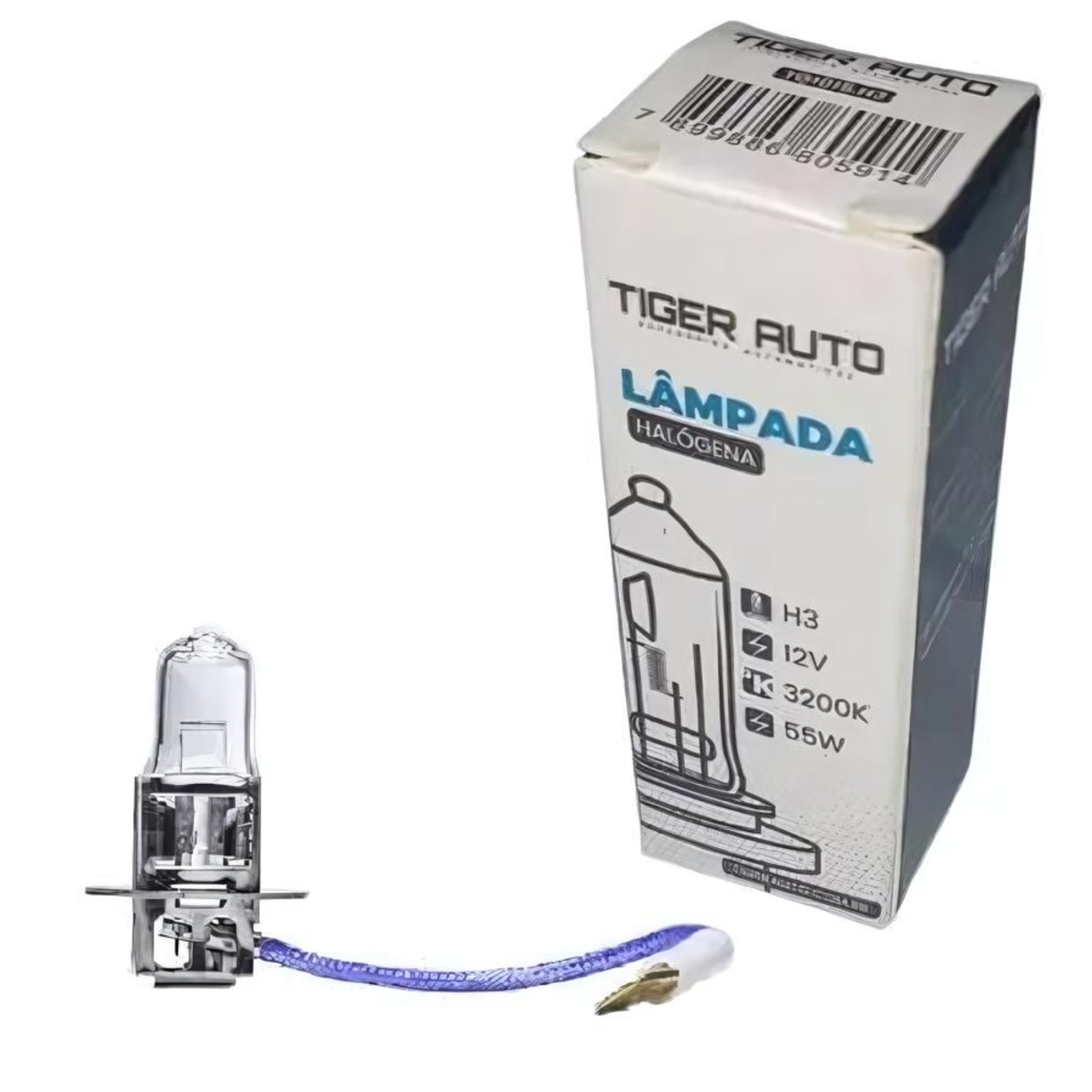 Lâmpada H3 Standart 12v 55W Unidade Tiger Auto - NP03160003