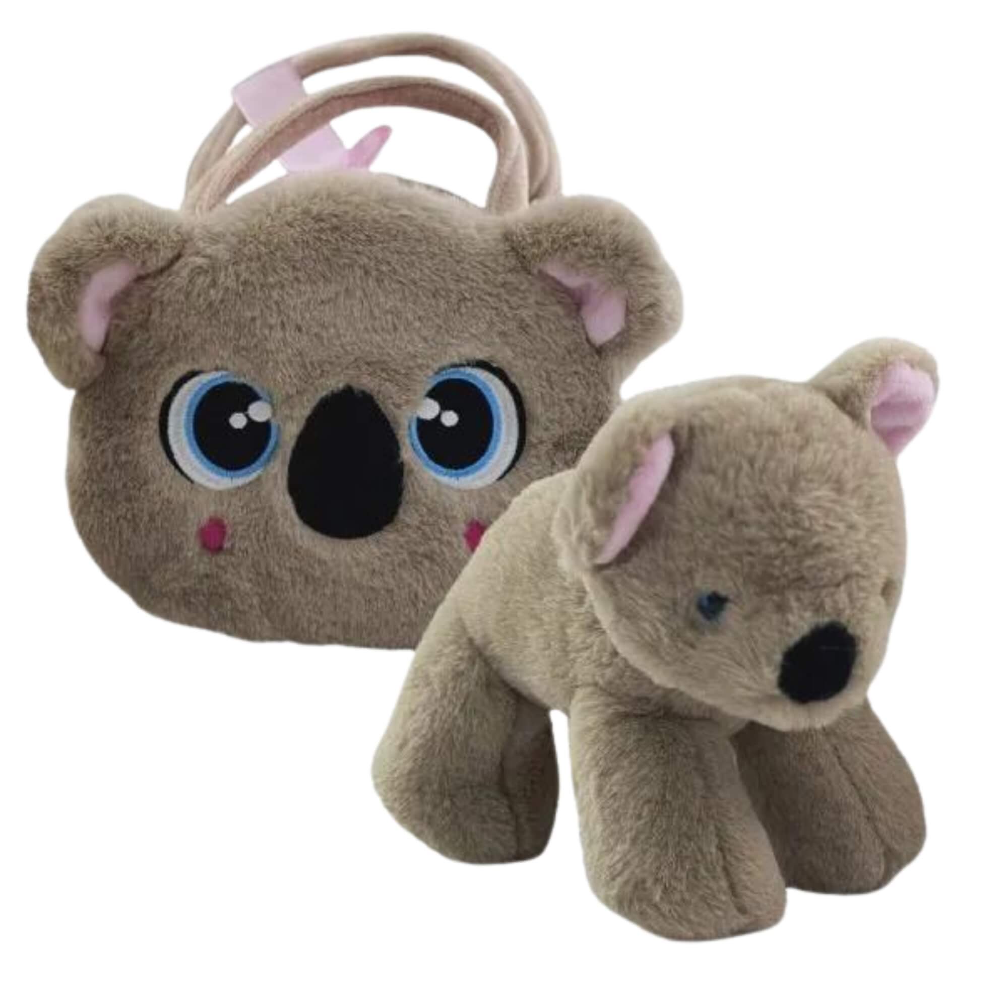 Bolsa de Pelúcia Unitário Cutie Handbags Deluxe - Multikids Modelo:Koala