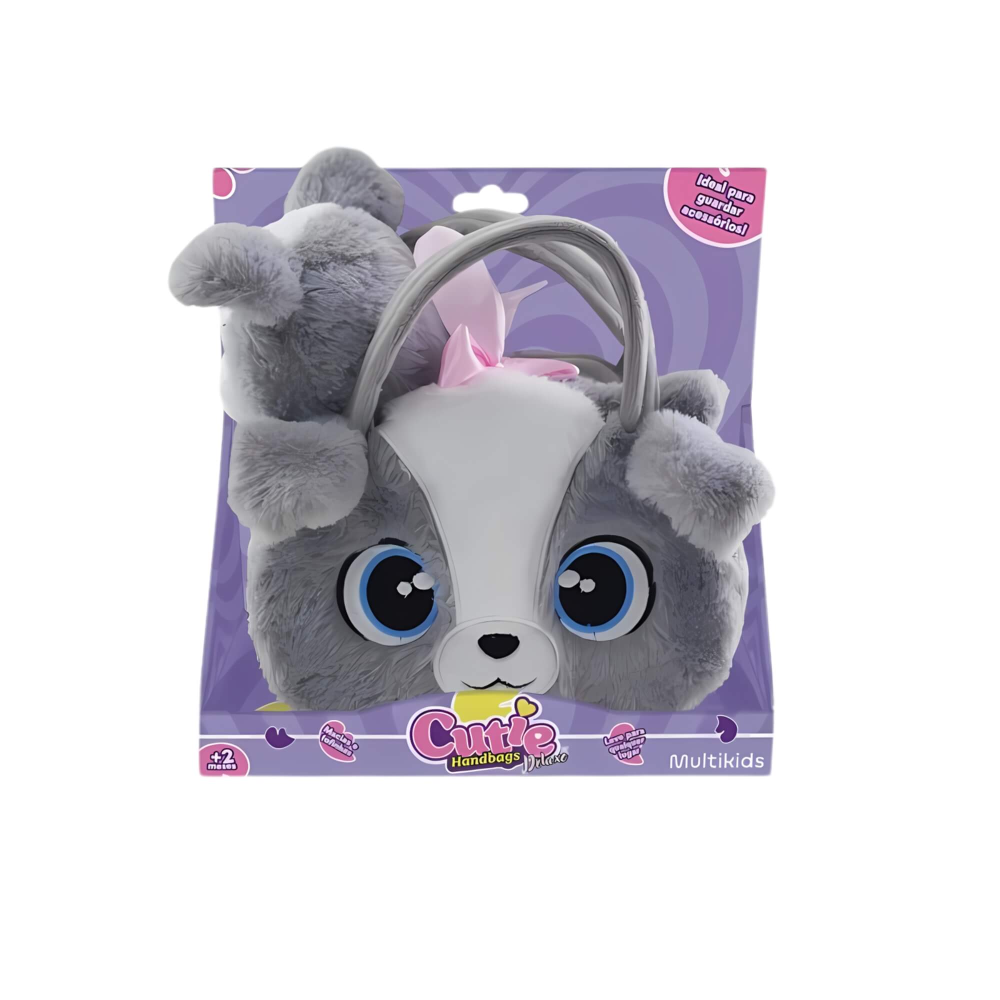 Bolsa de Pelúcia Unitário Cutie Handbags Deluxe - Multikids Modelo:Cachorro