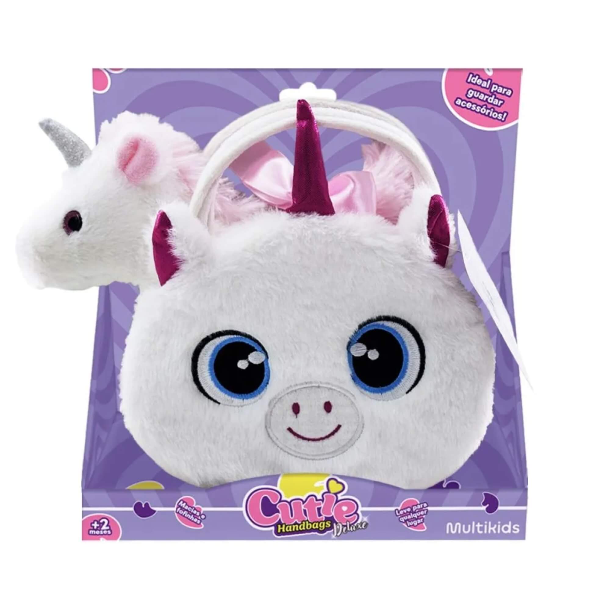 Bolsa de Pelúcia Unitário Cutie Handbags Deluxe - Multikids