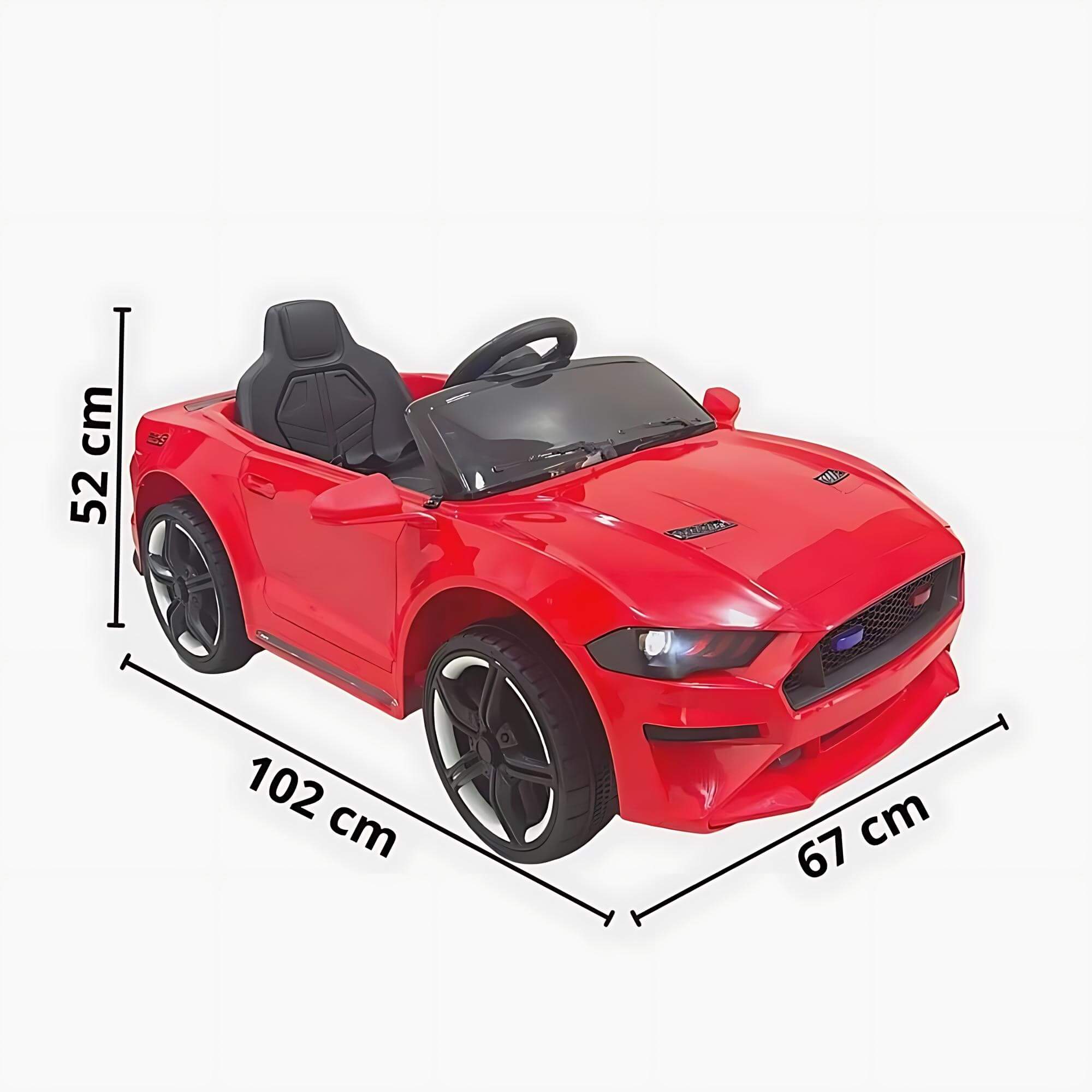 Carrinho Elétrico Vermelho Bateria 6v Recarregavel com Luz e Som ImportWay - BW240VM