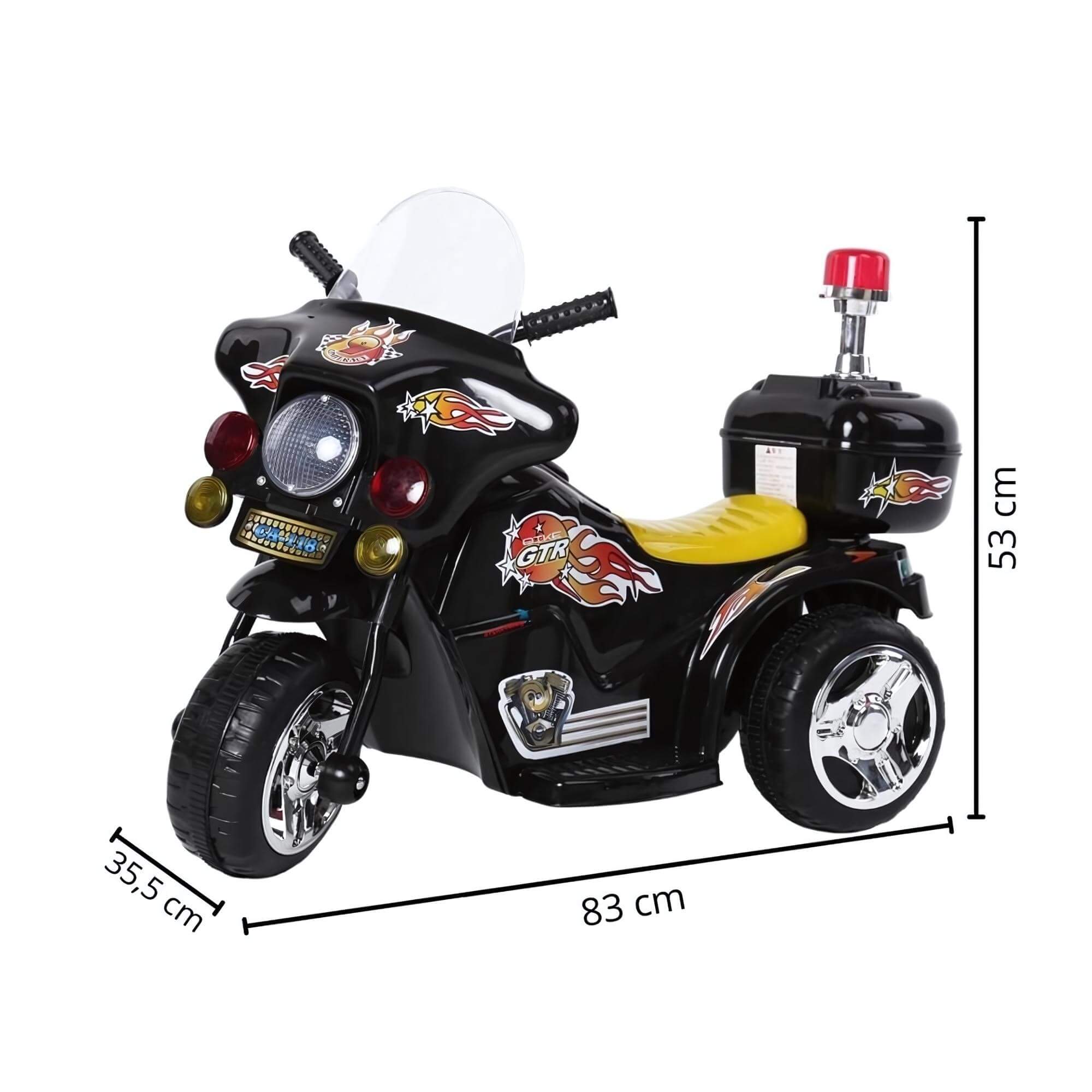Motocicleta Mini Moto Elétrica Infantil C/ Luz e Som Frente e Ré Preto ImportWay -  BW006PR