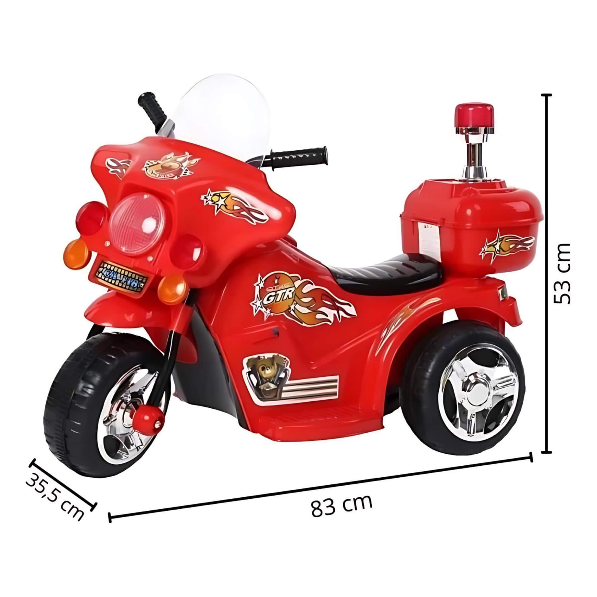 Motocicleta Mini Moto Elétrica Infantil Recarregável com Som Vermelho ImportWay - BW006VM