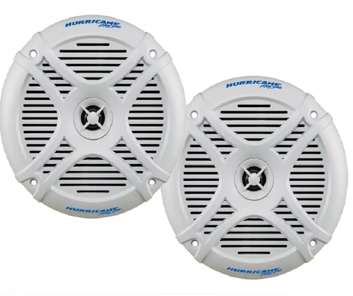COMP Kit 6 Pares De Alto Falantes Náutico Marinizado MR 8.2 Hurricane Coaxial