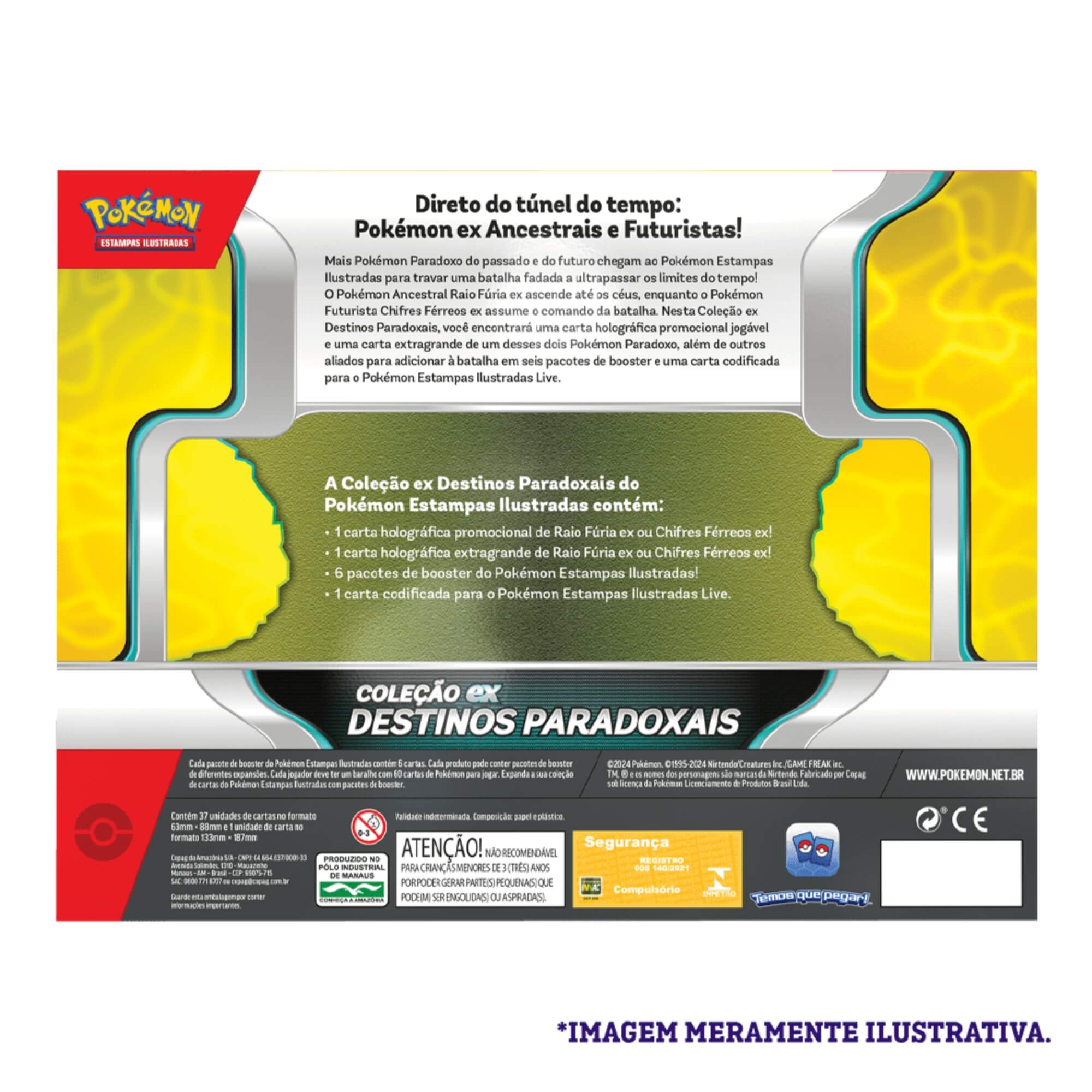 Pokemon Box Coleção Destinos Paradoxais Raio Furia EX e Chifres Ferreos EX Copag - 34682