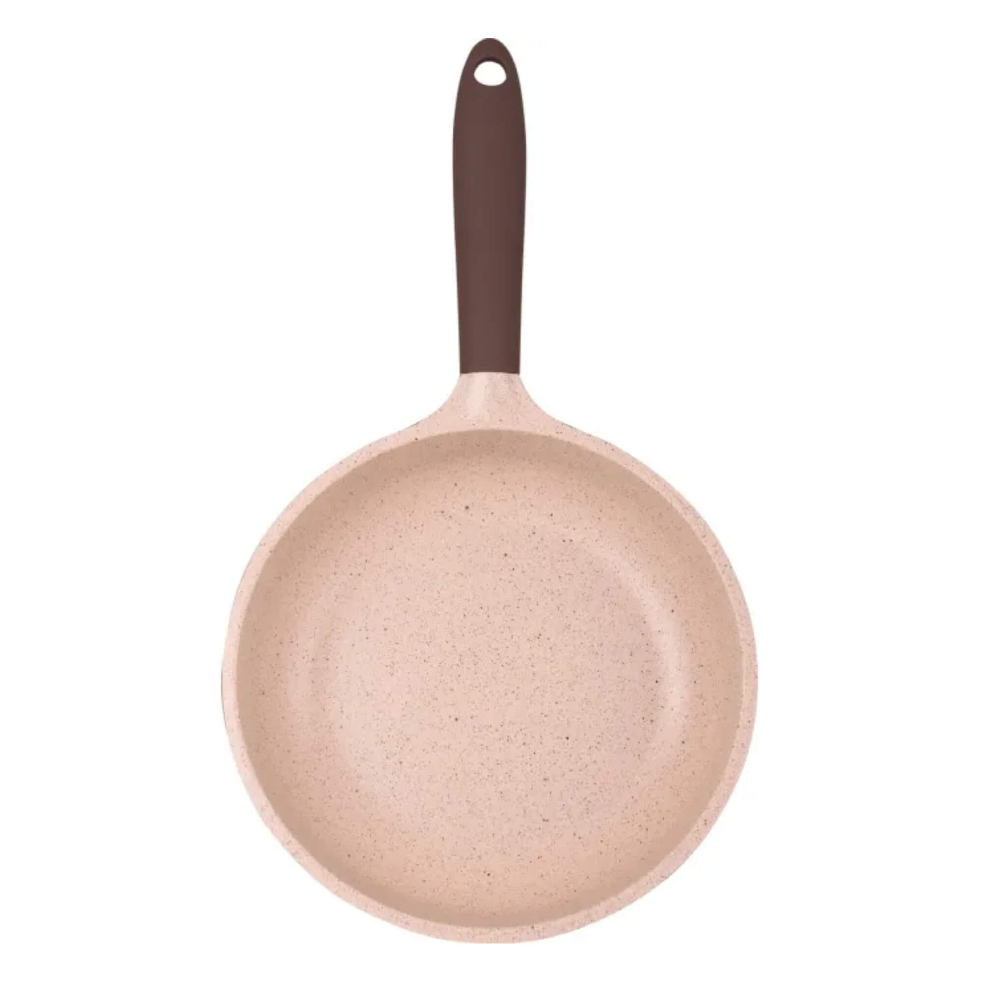 Frigideira Belga Revestimento Cerâmico 24cm de Diâmetro 1,7L Cor Marrom MTA - 8443