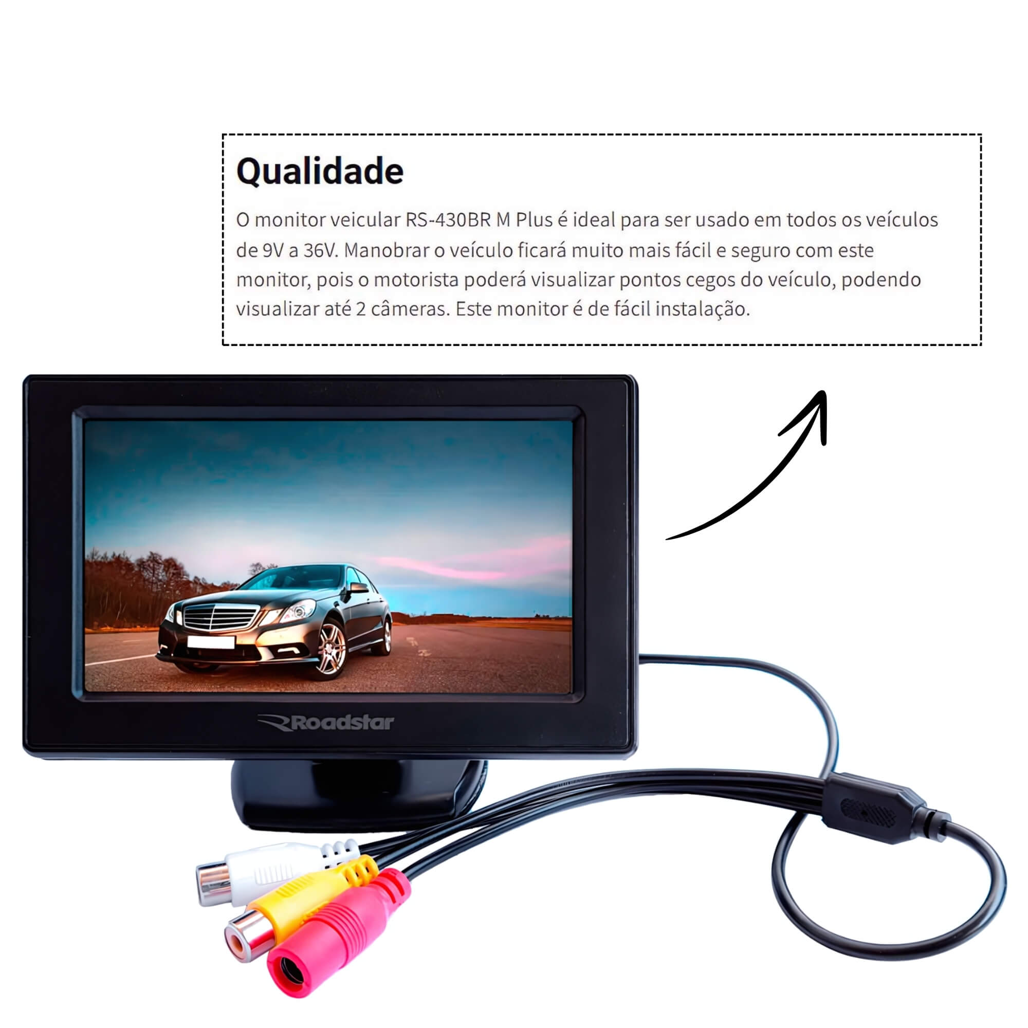 Monitor de 4.3" RS-430BR Roadstar - RS430BR M PLUS