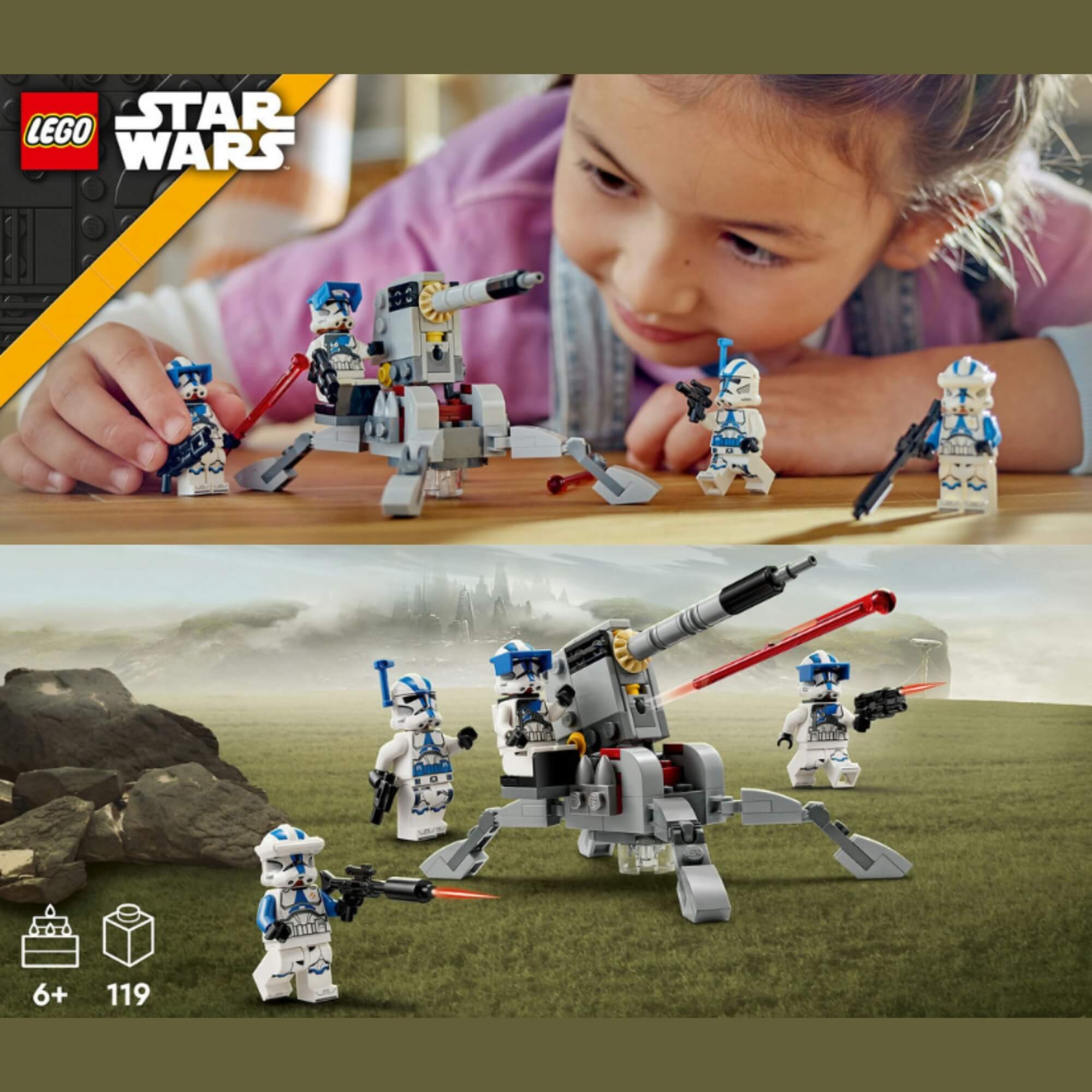 LEGO Star Wars Pacote de Combate Soldados Clone 119 Peças - 4111175345