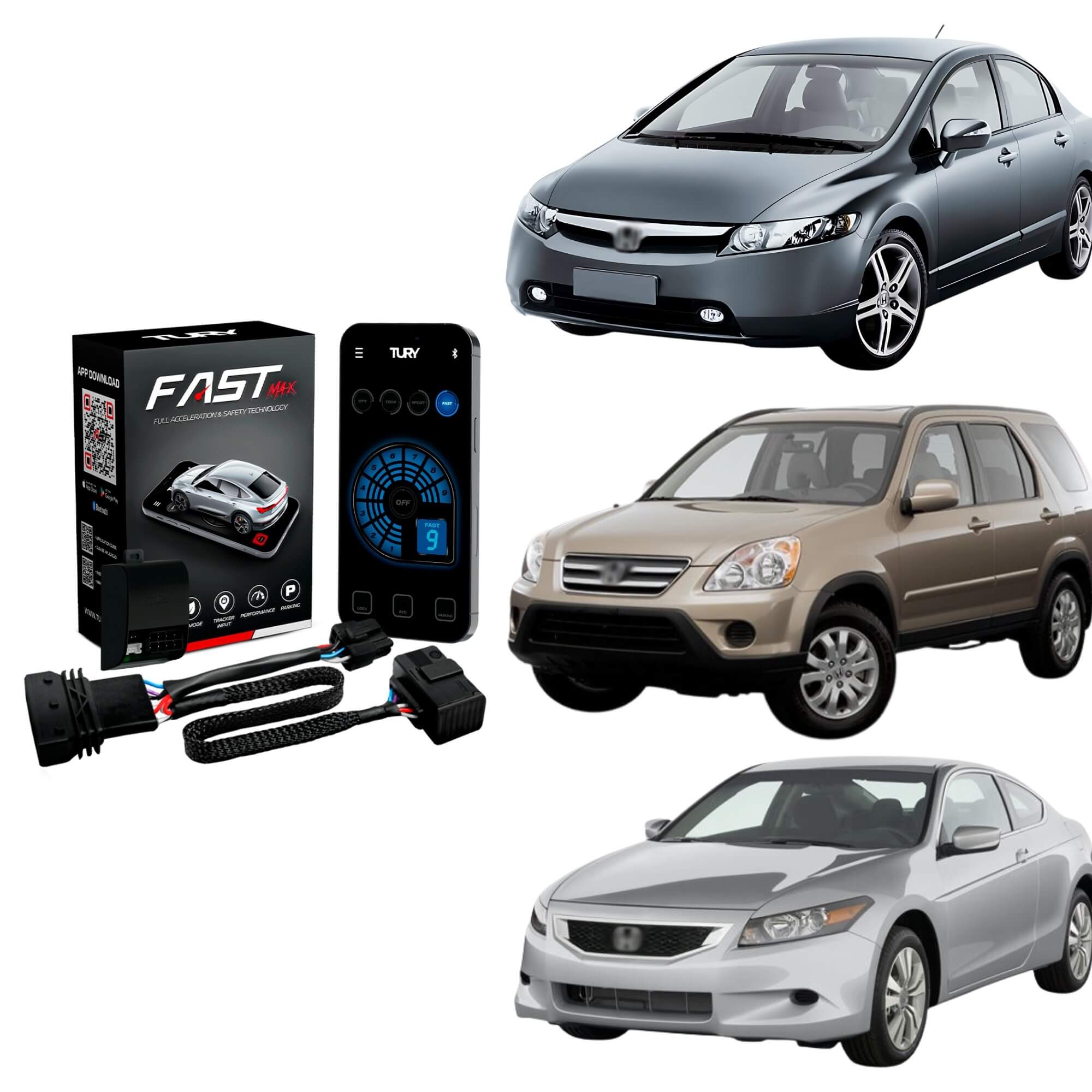 Módulo Variador de Avanço de Aceleração compatível com Civic, CRV, Accord Tury - FAST_MAX_5.0Z