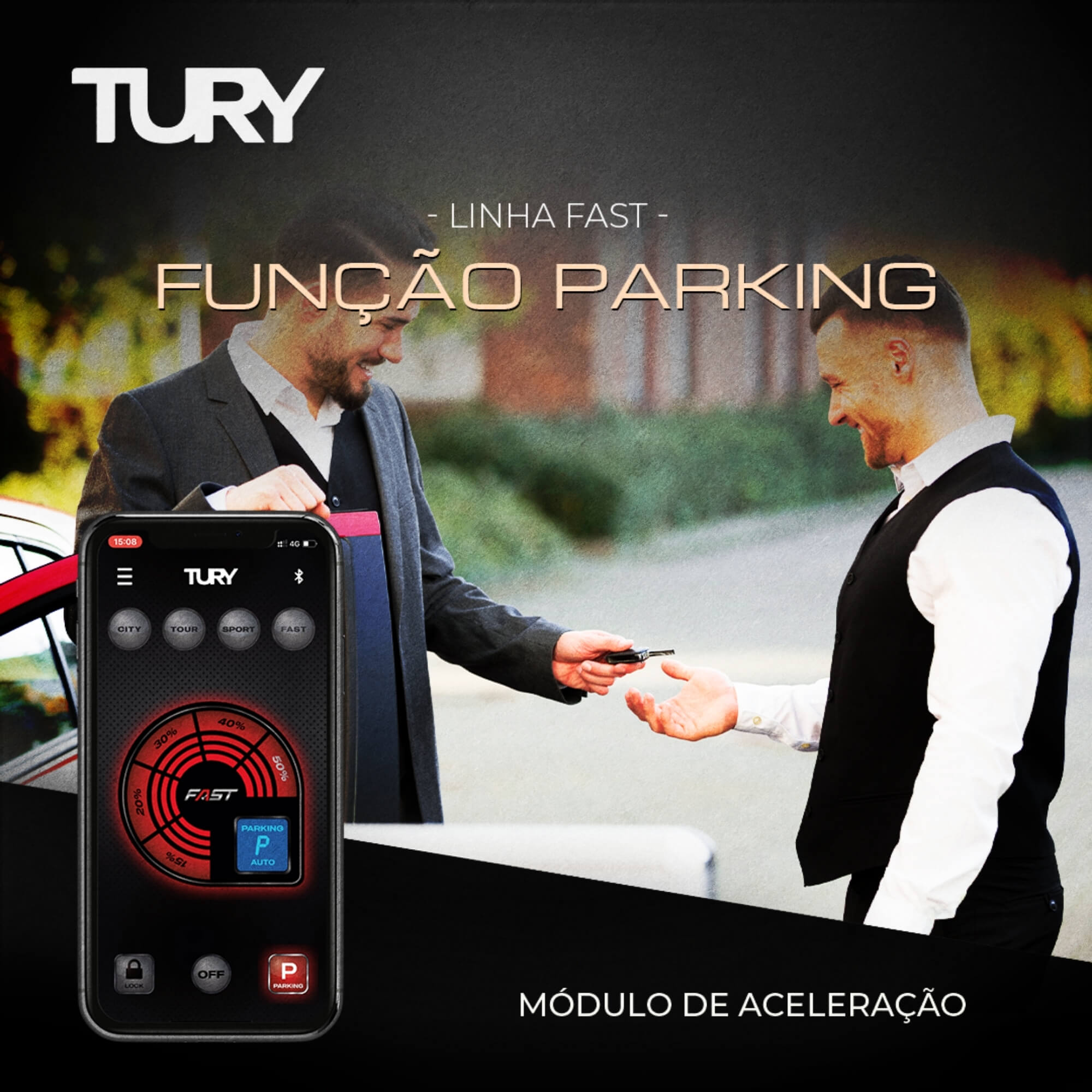 Módulo Variador de Avanço de Aceleração compatível com Azera/Sonata/Sportage Tury - FAST_MAX_5.0J