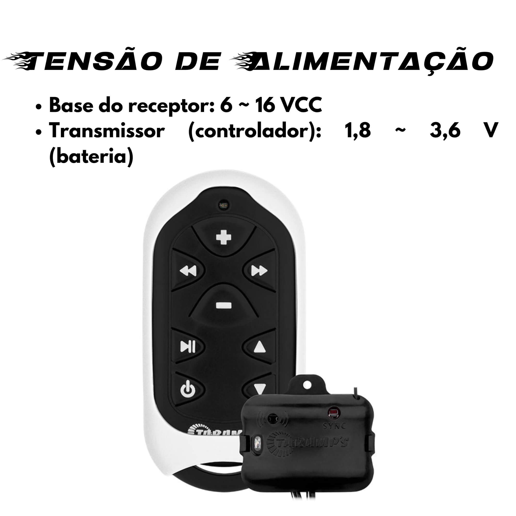 Controle Remoto Tlc 3000 Alcance 300m Branco Taramps - 900357