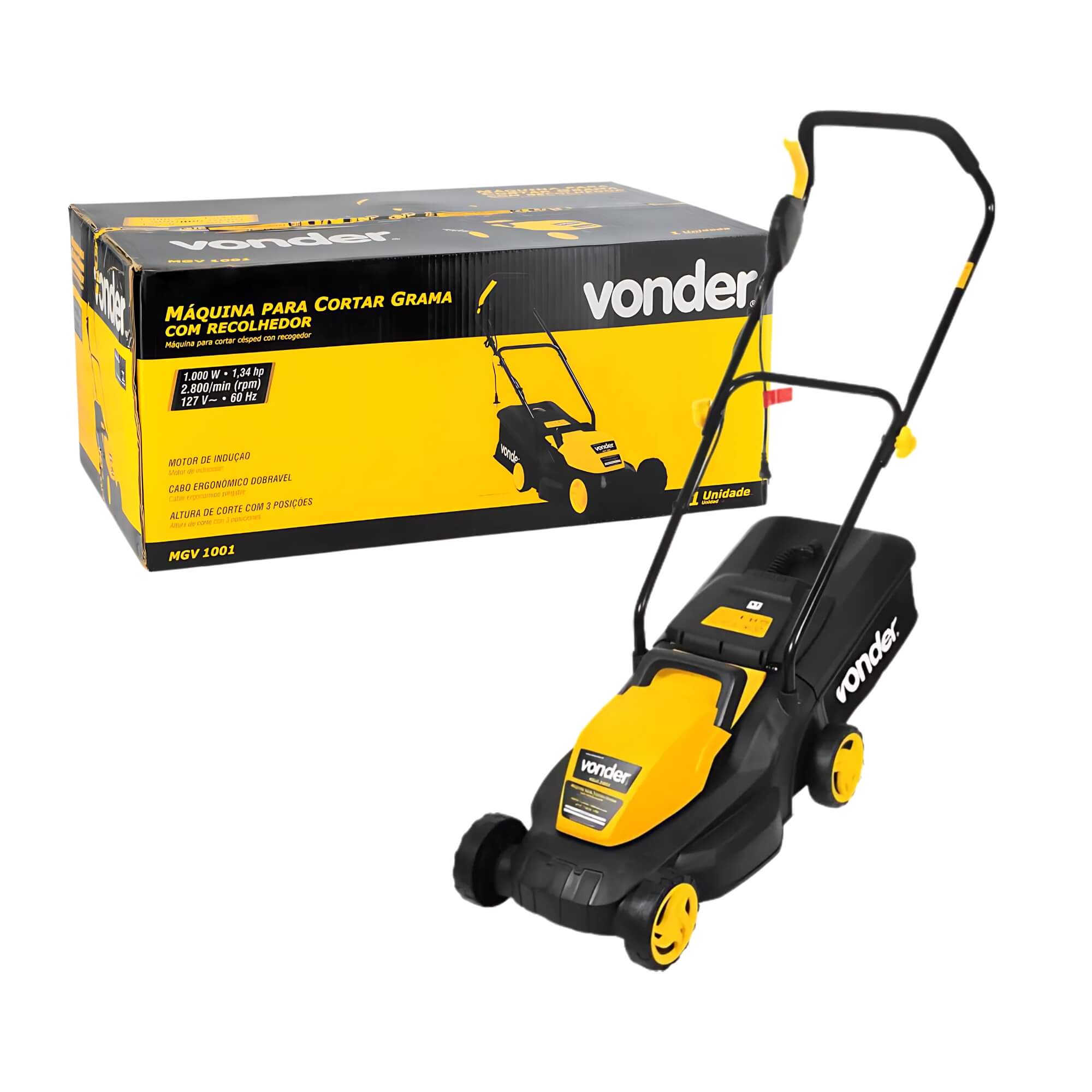 Máquina de Cortar Grama C/ Recolhedor 30L MGV 1001 127V Vonder - 68.06.101.127
