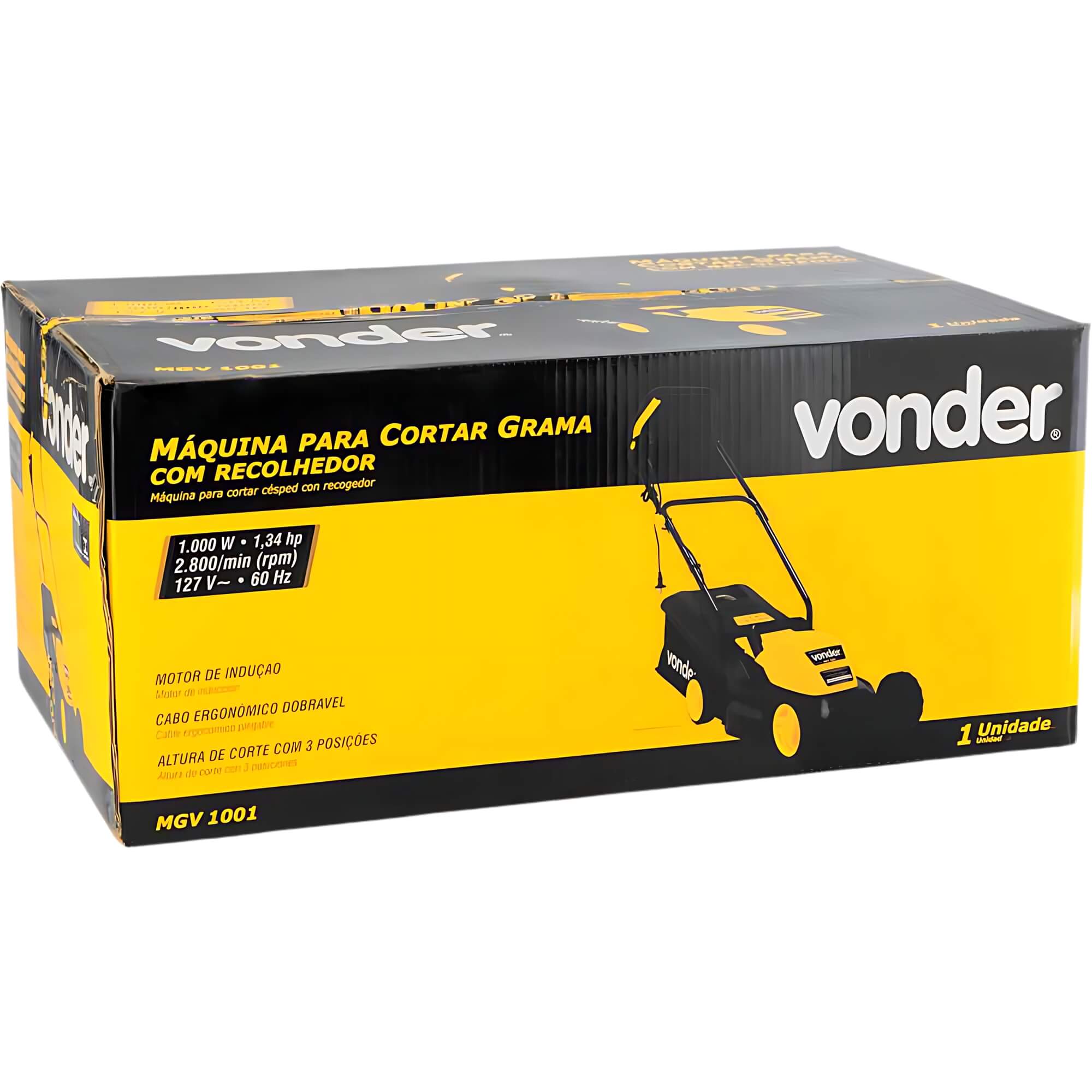 Máquina de Cortar Grama C/ Recolhedor 30L MGV 1001 127V Vonder - 68.06.101.127
