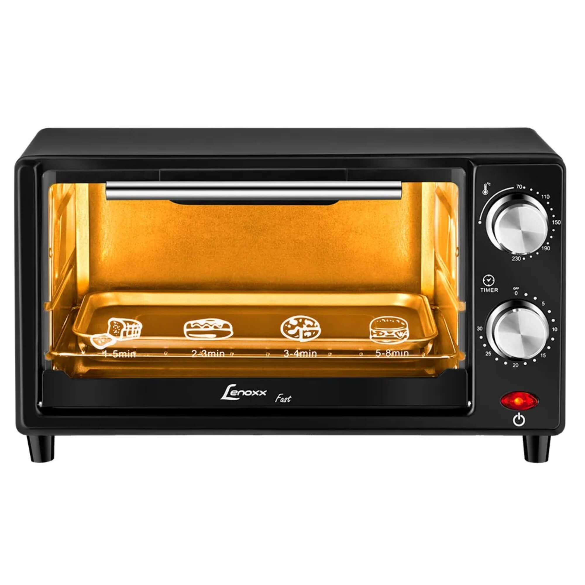 Forno Elétrico Fast 127V Capacidade 9 Litros Lenoxx - PFO301_127