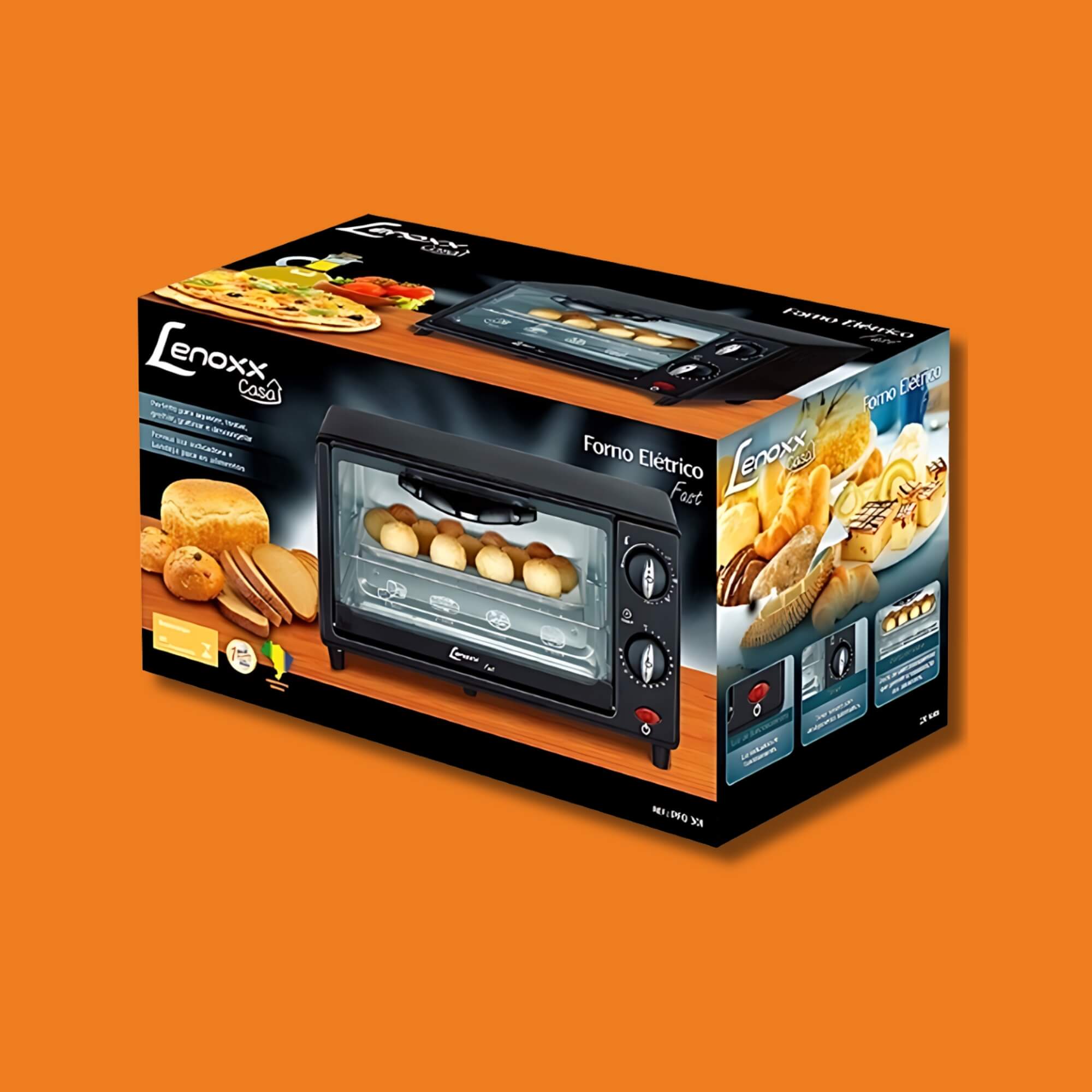 Forno Elétrico Fast 127V Capacidade 9 Litros Lenoxx - PFO301_127