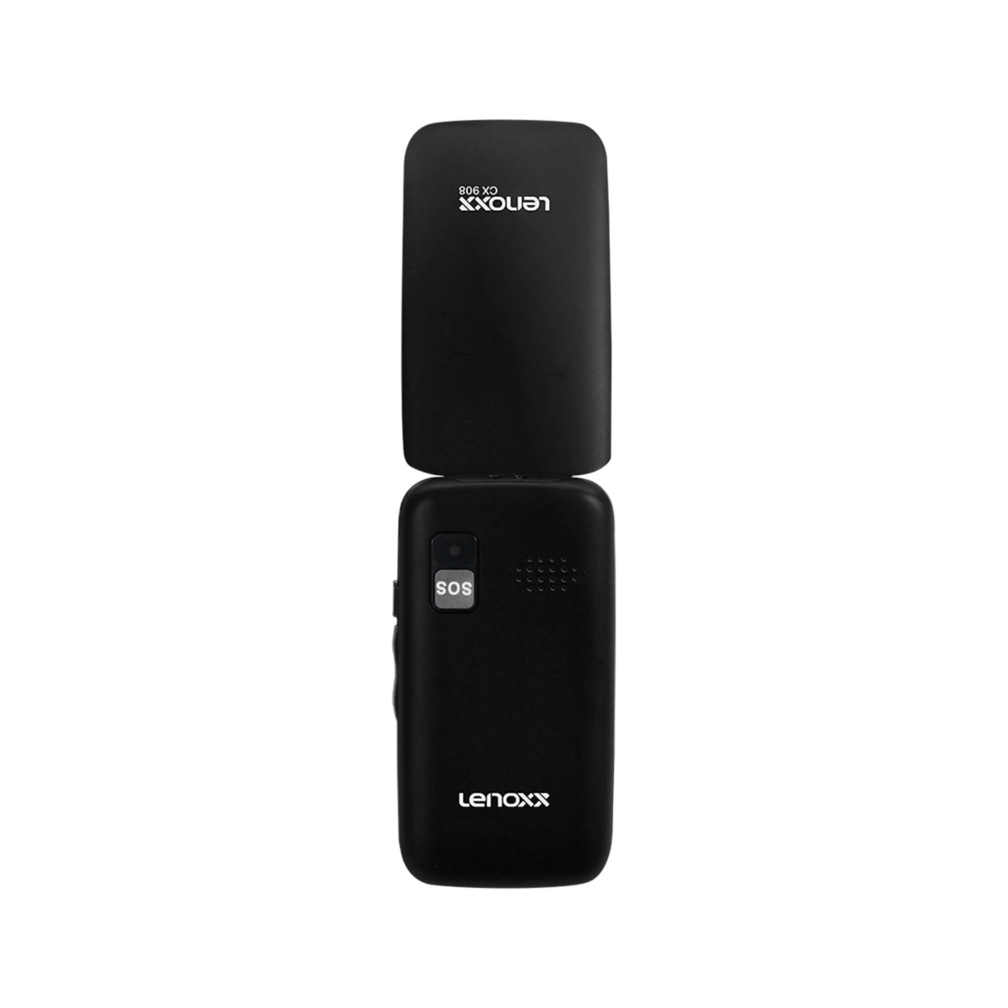 Celular para Idosos Flip Dual SIM 32 MB Câmera VGA, Bluetooth, Rádio FM Preto Lenoxx - CX 908