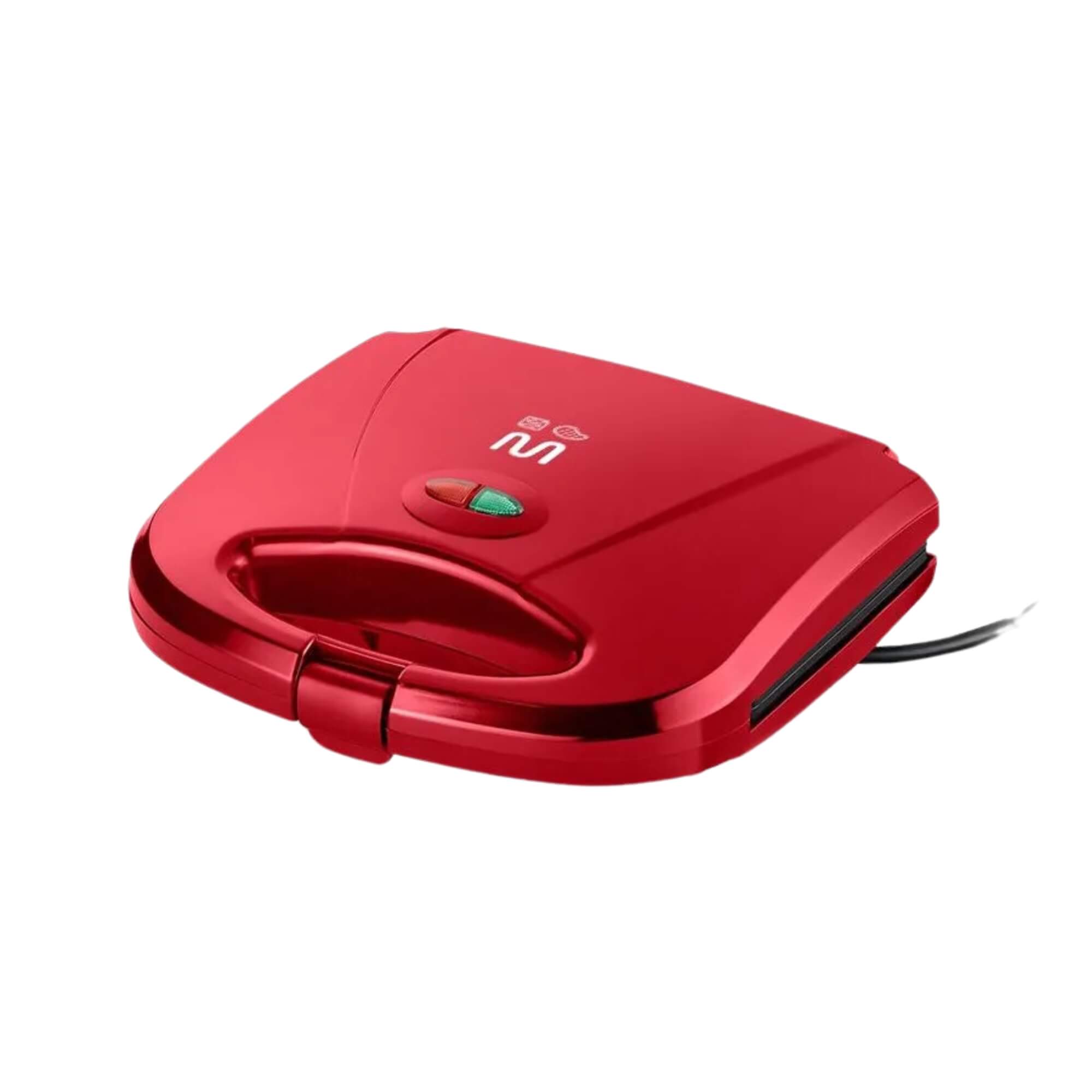 Sanduicheira e Minigrill Chapa Antiaderente Dupla Ondulada 220v 750w Vermelha Multilaser - CE149