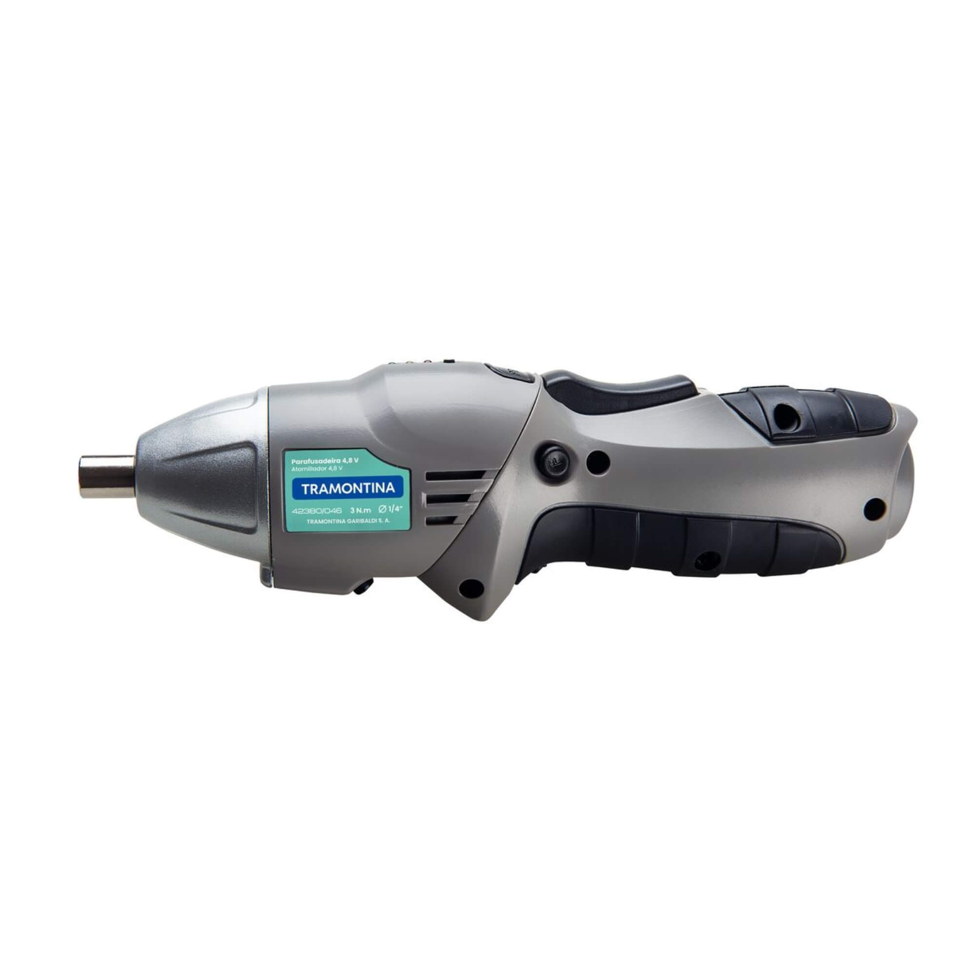 Parafusadeira 1/4" 46 Peças para Uso Doméstico a Bateria Ni-Cd 4,8V com Maleta Tramontina - 42380046