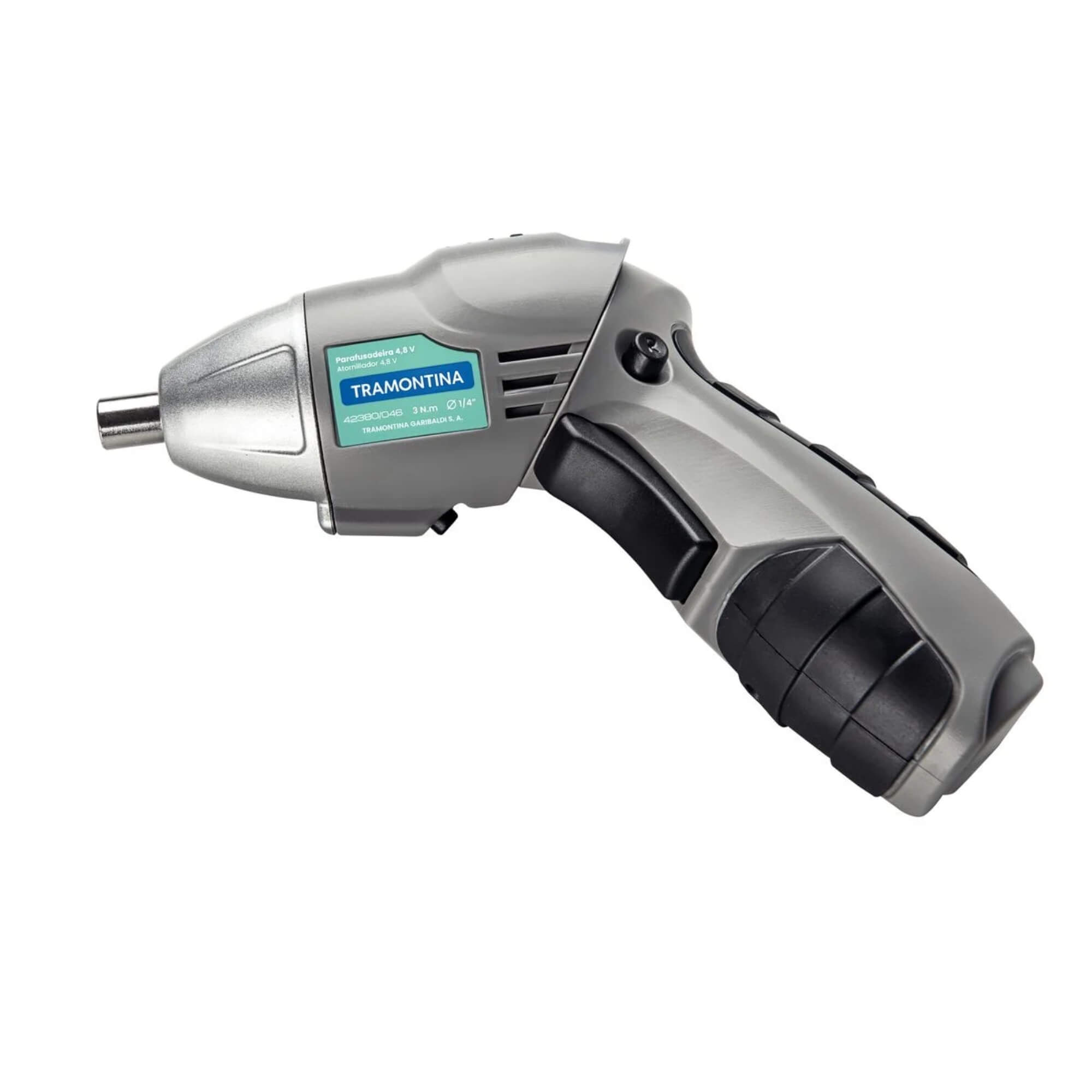 Parafusadeira 1/4" 46 Peças para Uso Doméstico a Bateria Ni-Cd 4,8V com Maleta Tramontina - 42380046