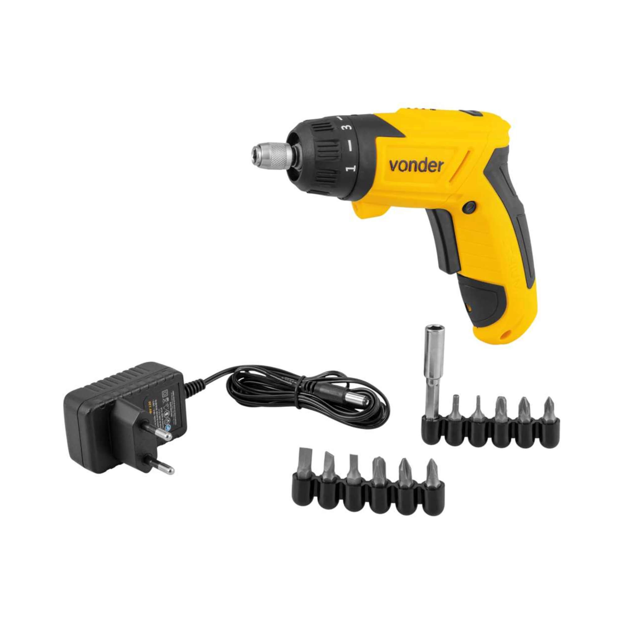 Parafusadeira a Bateria 3,6V Carregador Bivolt Jogo com 12 Acessórios PBV 120 Vonder - 6001120360