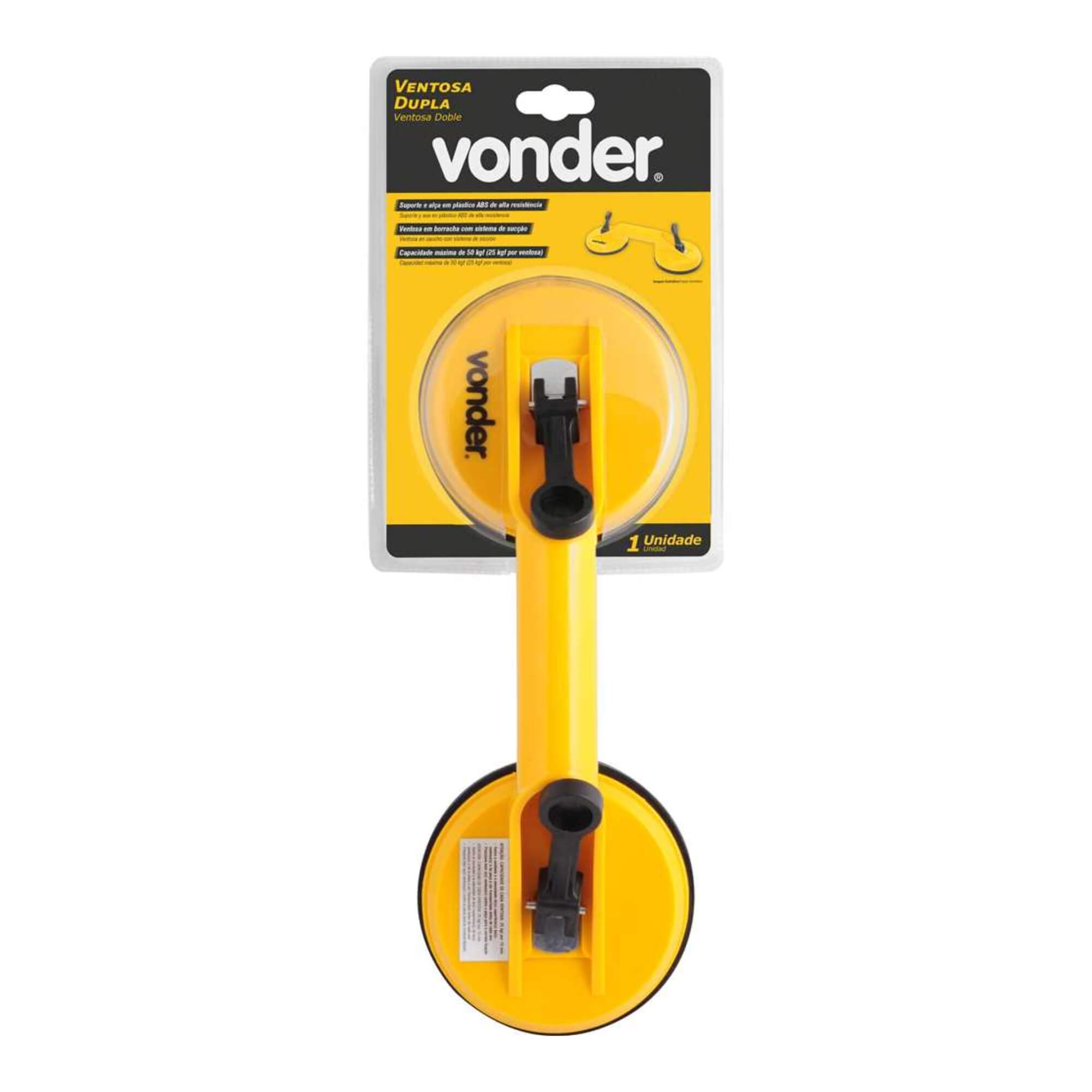 Ventosa Dupla 118mm para Erguer Azulejo Cerâmica Vidro Vonder - 3599002002