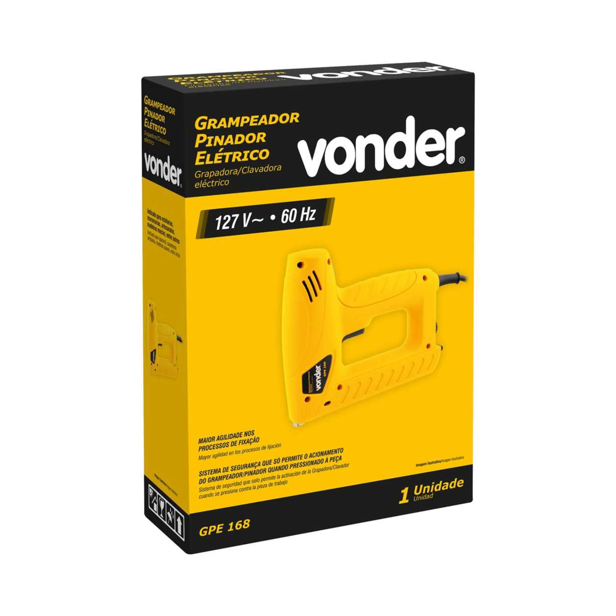 Grampeador Pinador Elétrico 127V GPE 168 Vonder - 6001168127